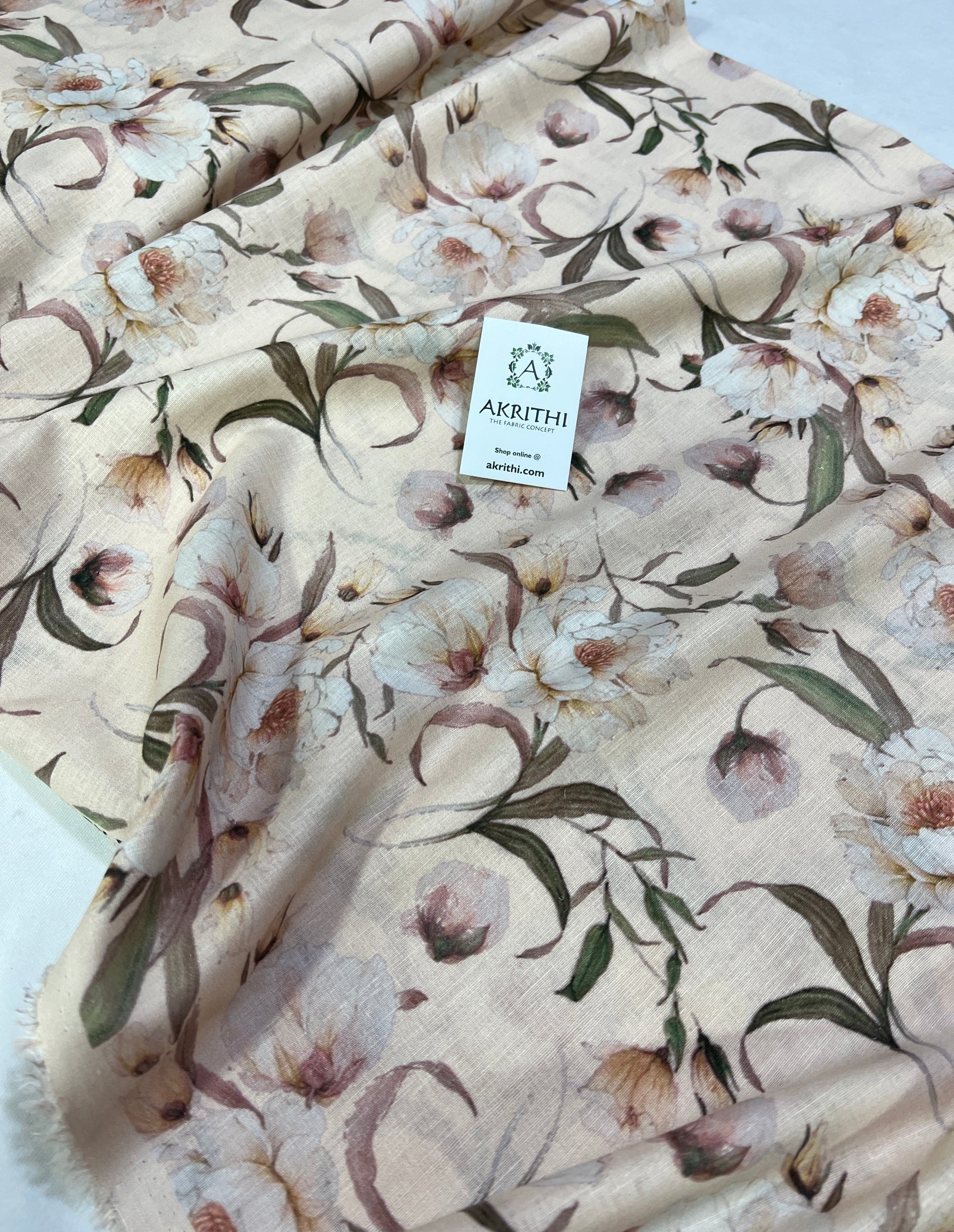 Digital Printed pure linen fabric