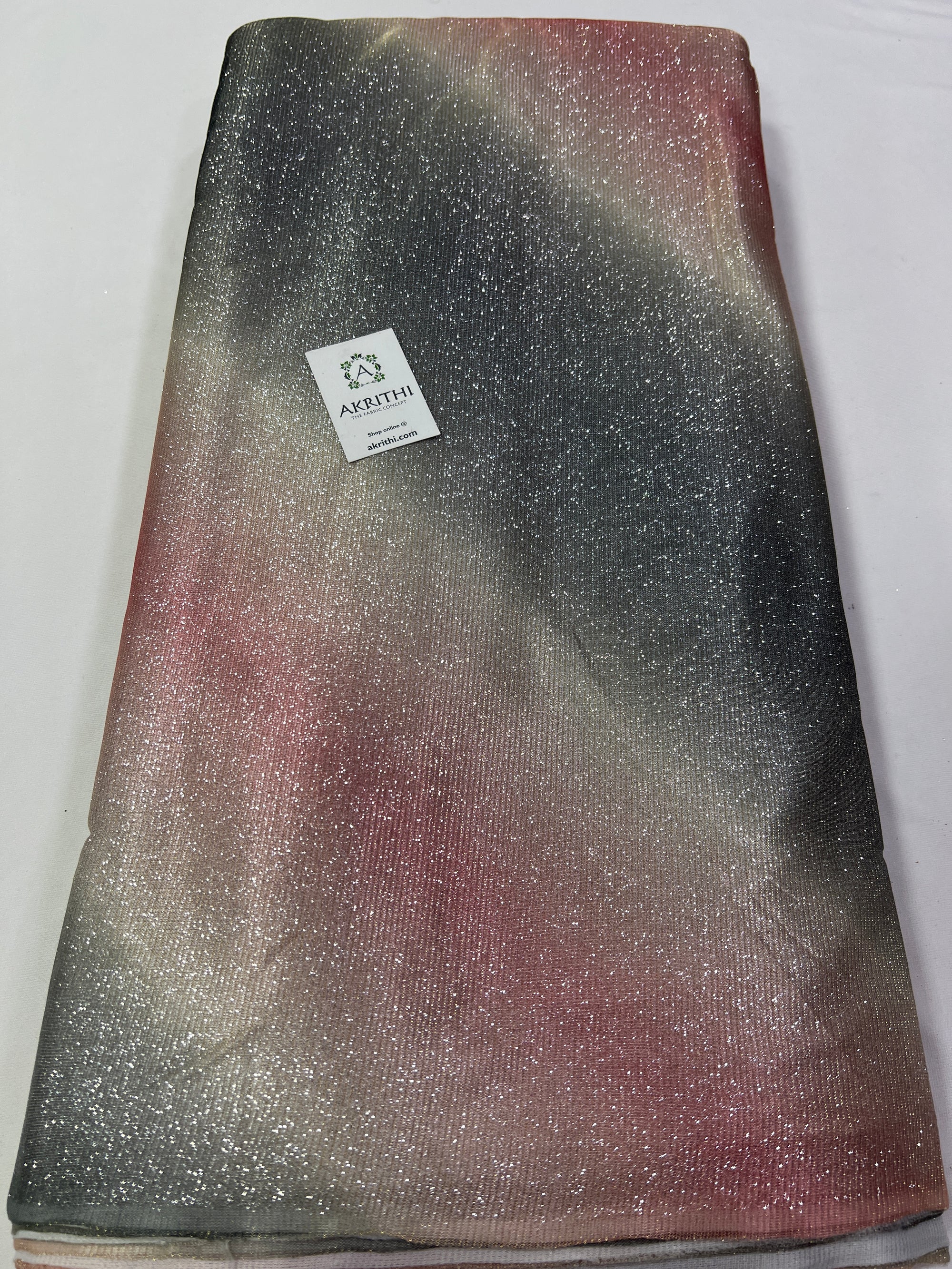 Cross Shaded imported Lycra fabric with glitter