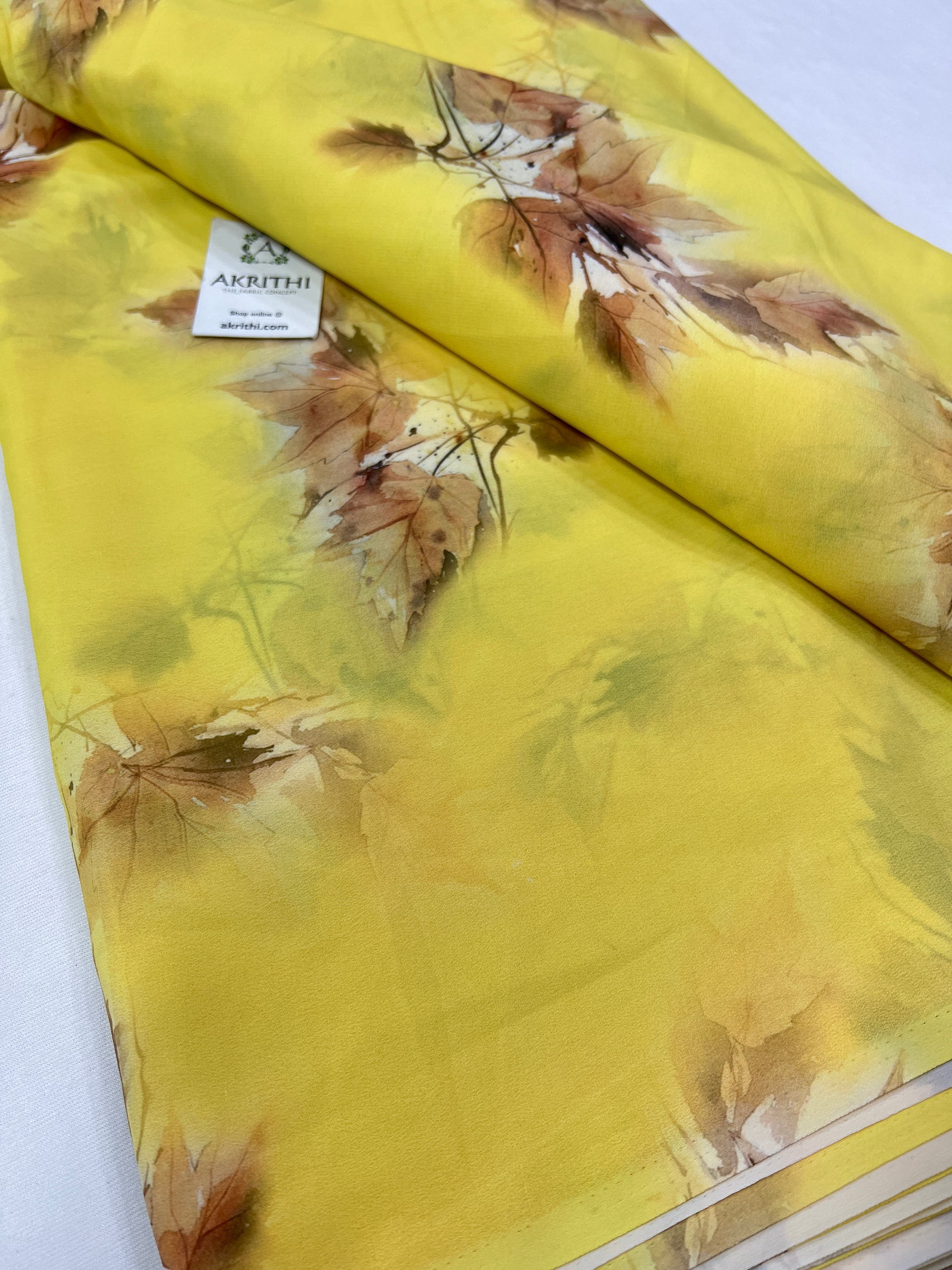 Digital floral printed georgette fabric
