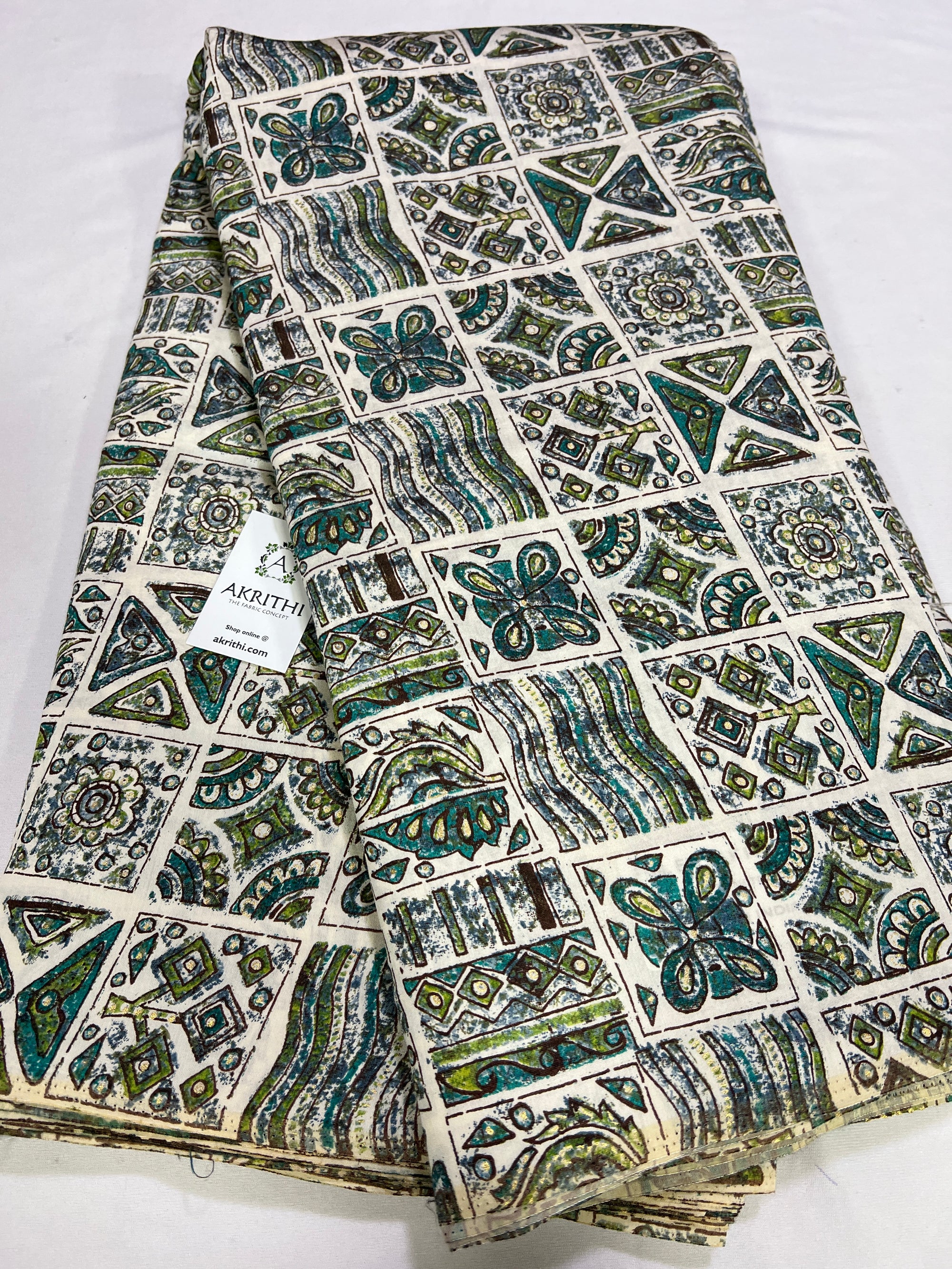 Printed silk fabric