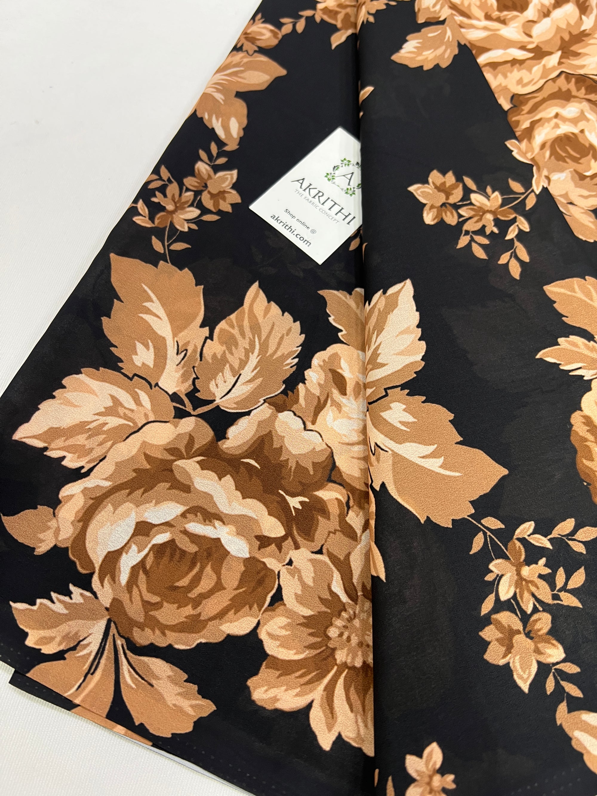 Digital floral printed georgette fabric