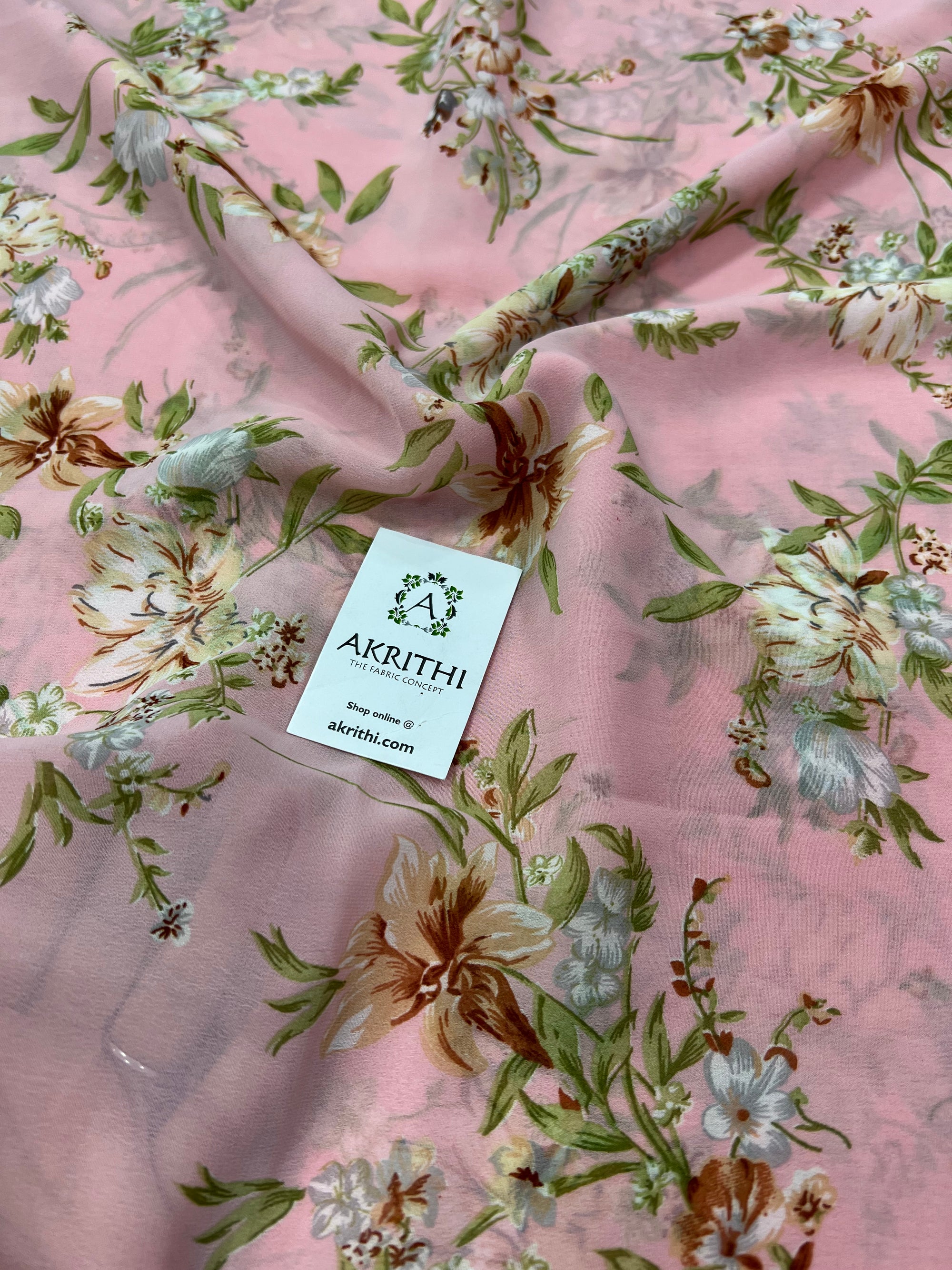 Digital floral Printed georgette fabric