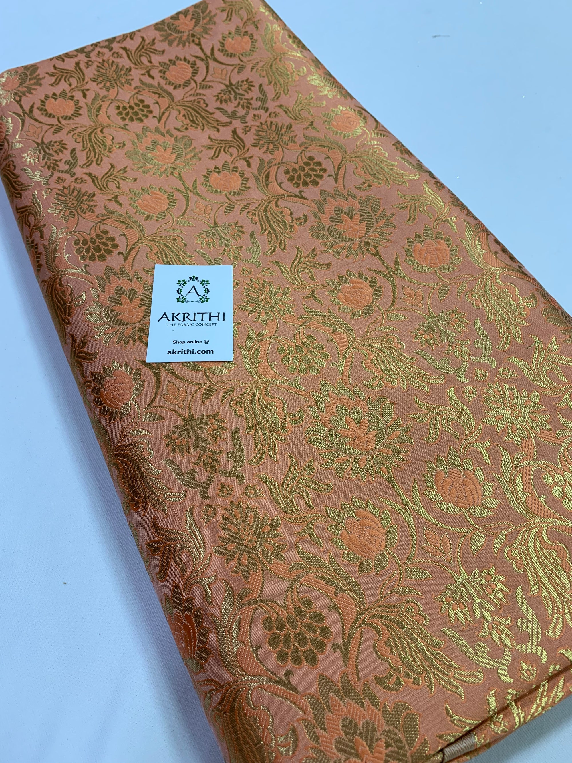 Handloom Banarasi brocade fabric