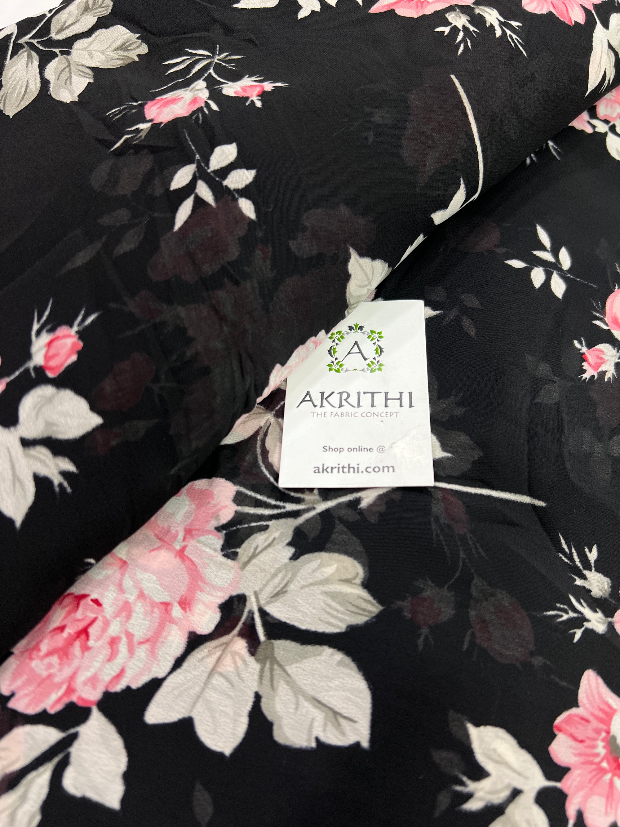 Floral printed georgette fabric