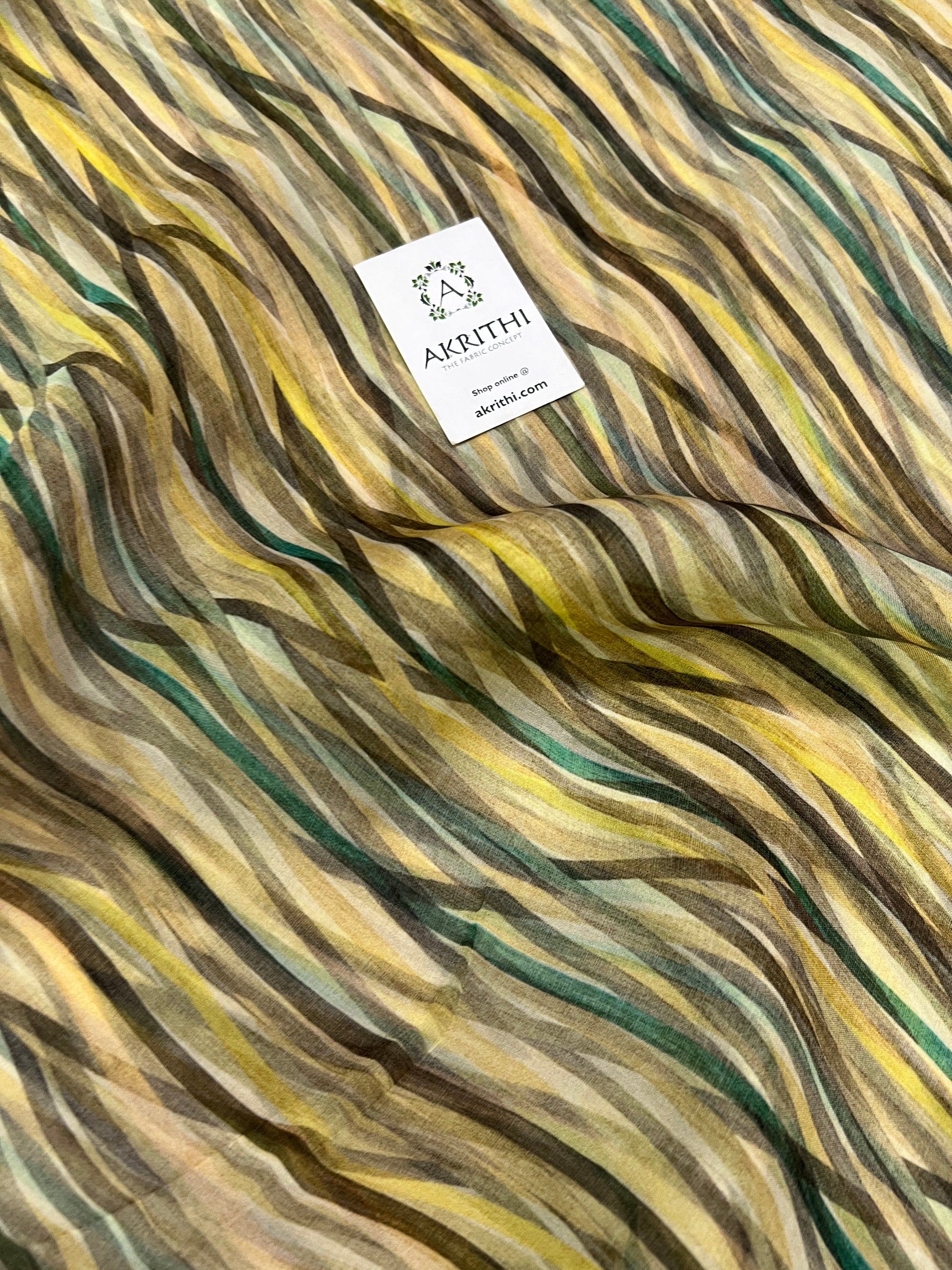Printed pure organza fabric