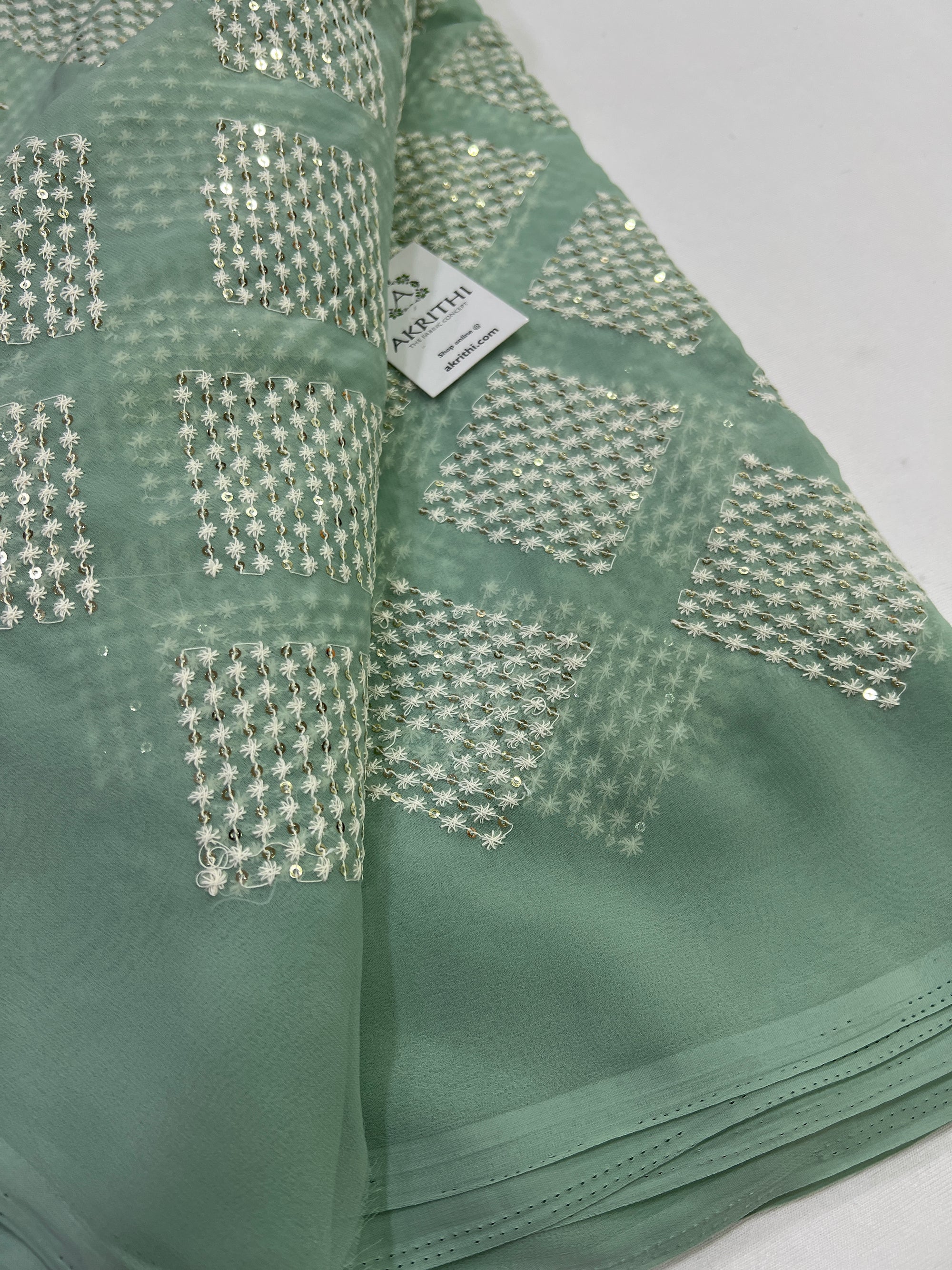 Embroidery on georgette fabric