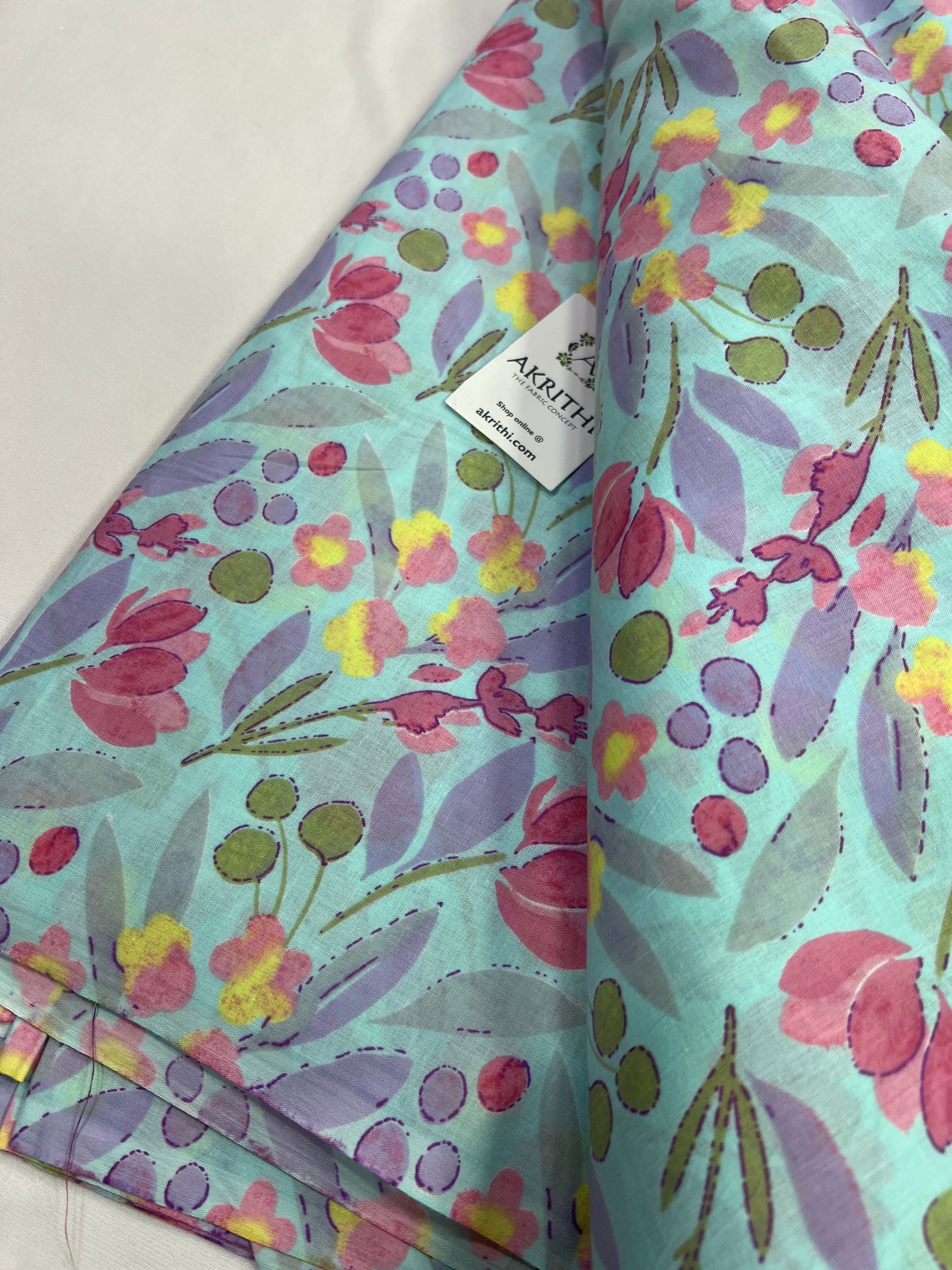 Printed pure cotton fabric