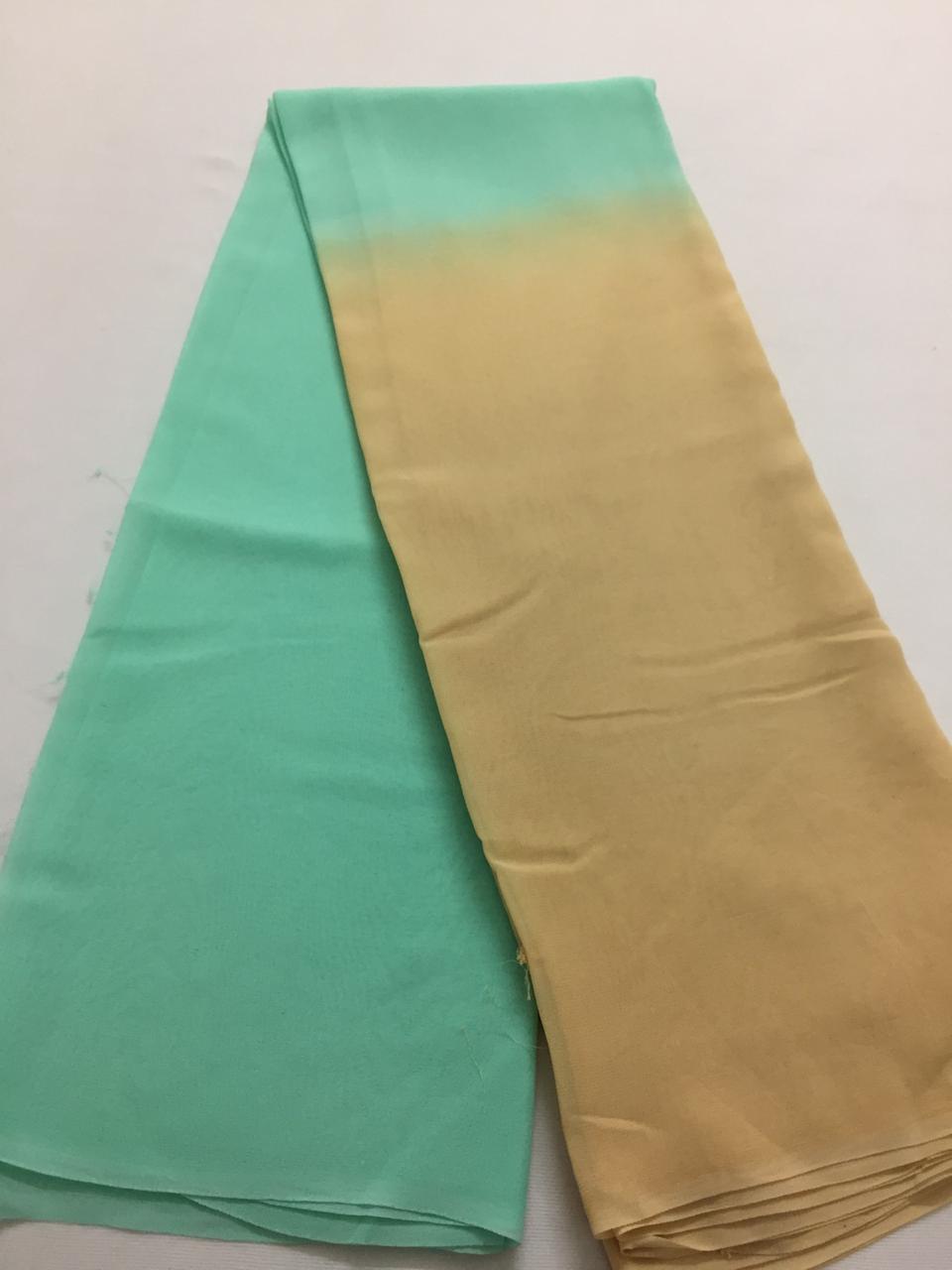 Double shaded georgette saree