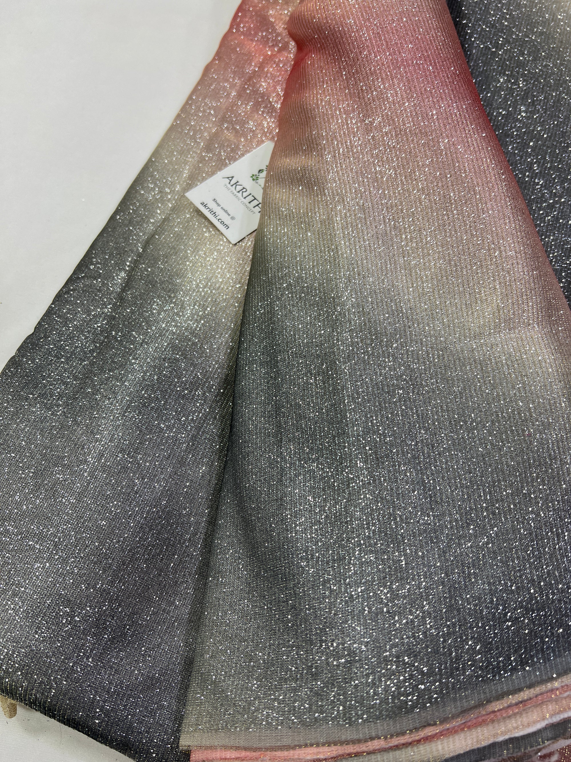 Cross Shaded imported Lycra fabric with glitter
