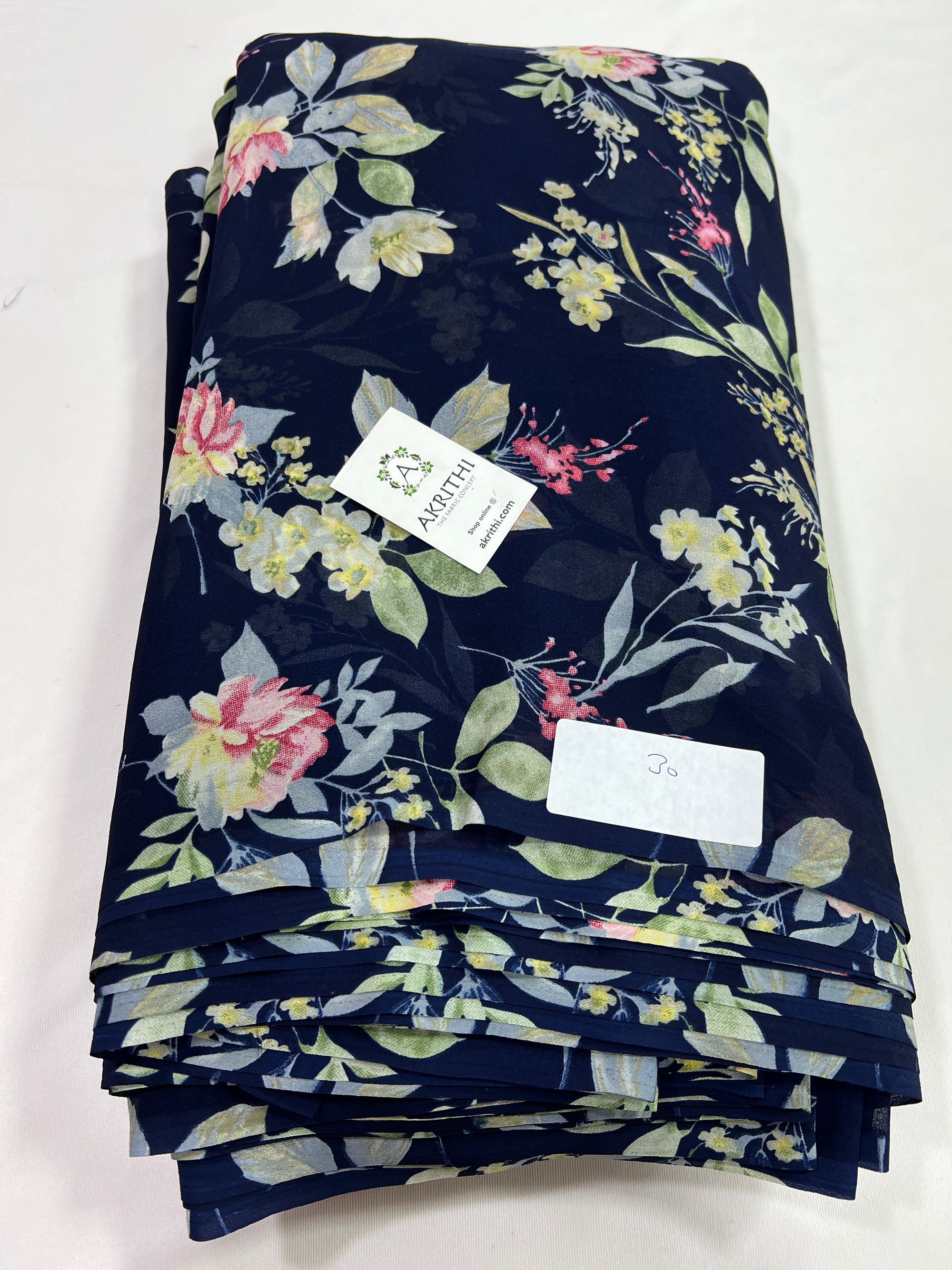 Floral printed georgette fabric 56 inches width