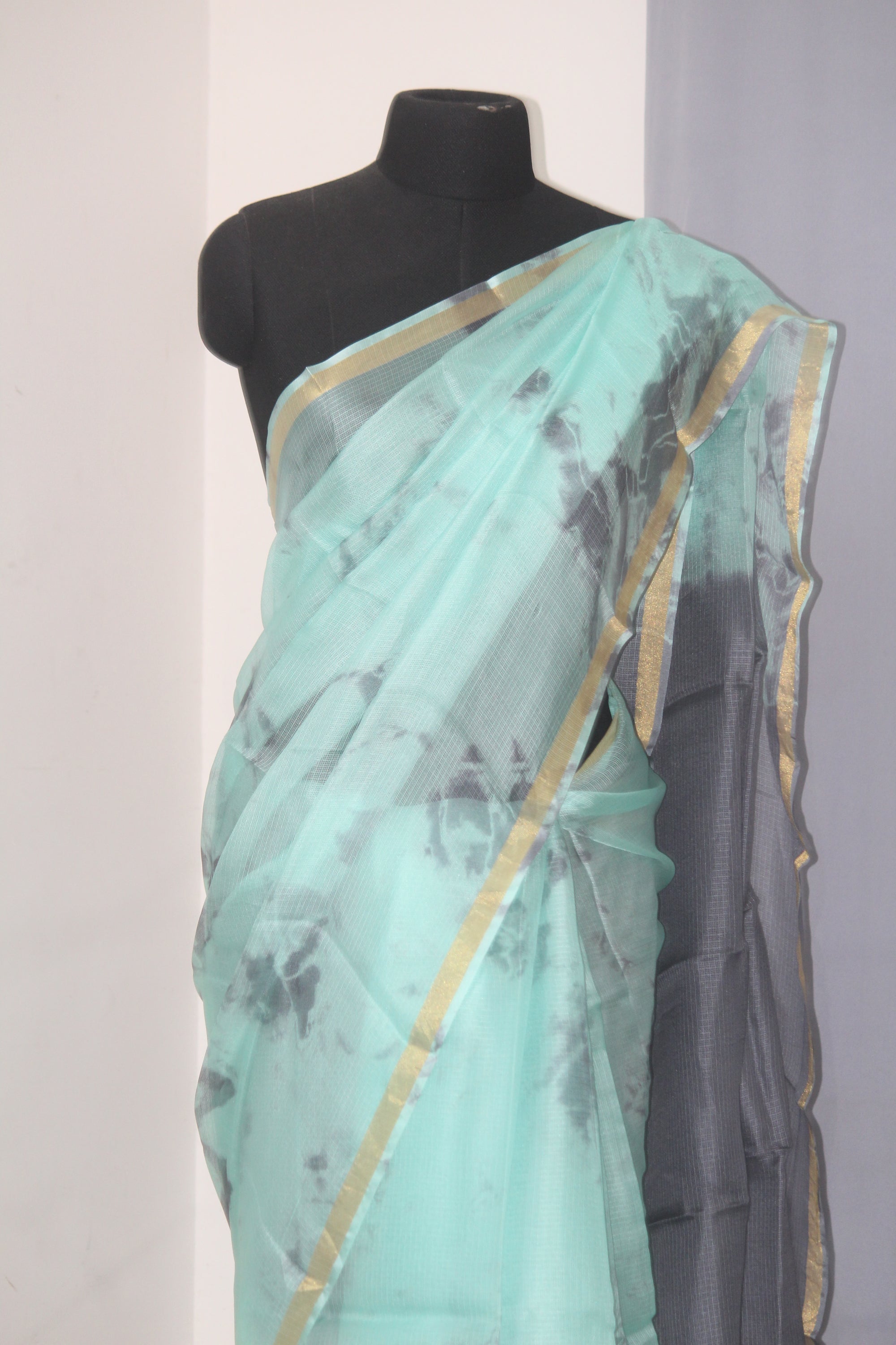 Tie and dye pure kota silk saree
