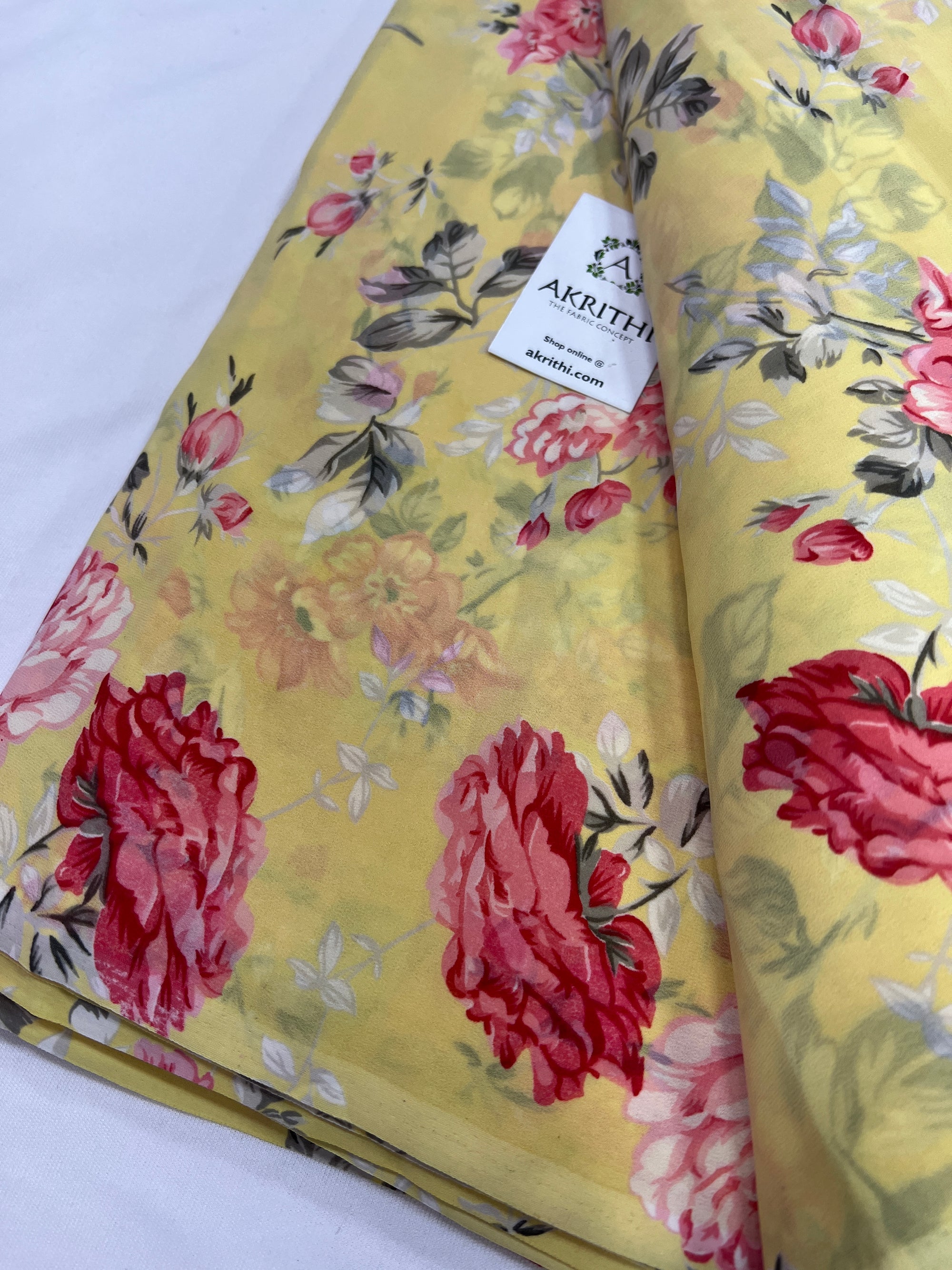 Floral printed georgette fabric