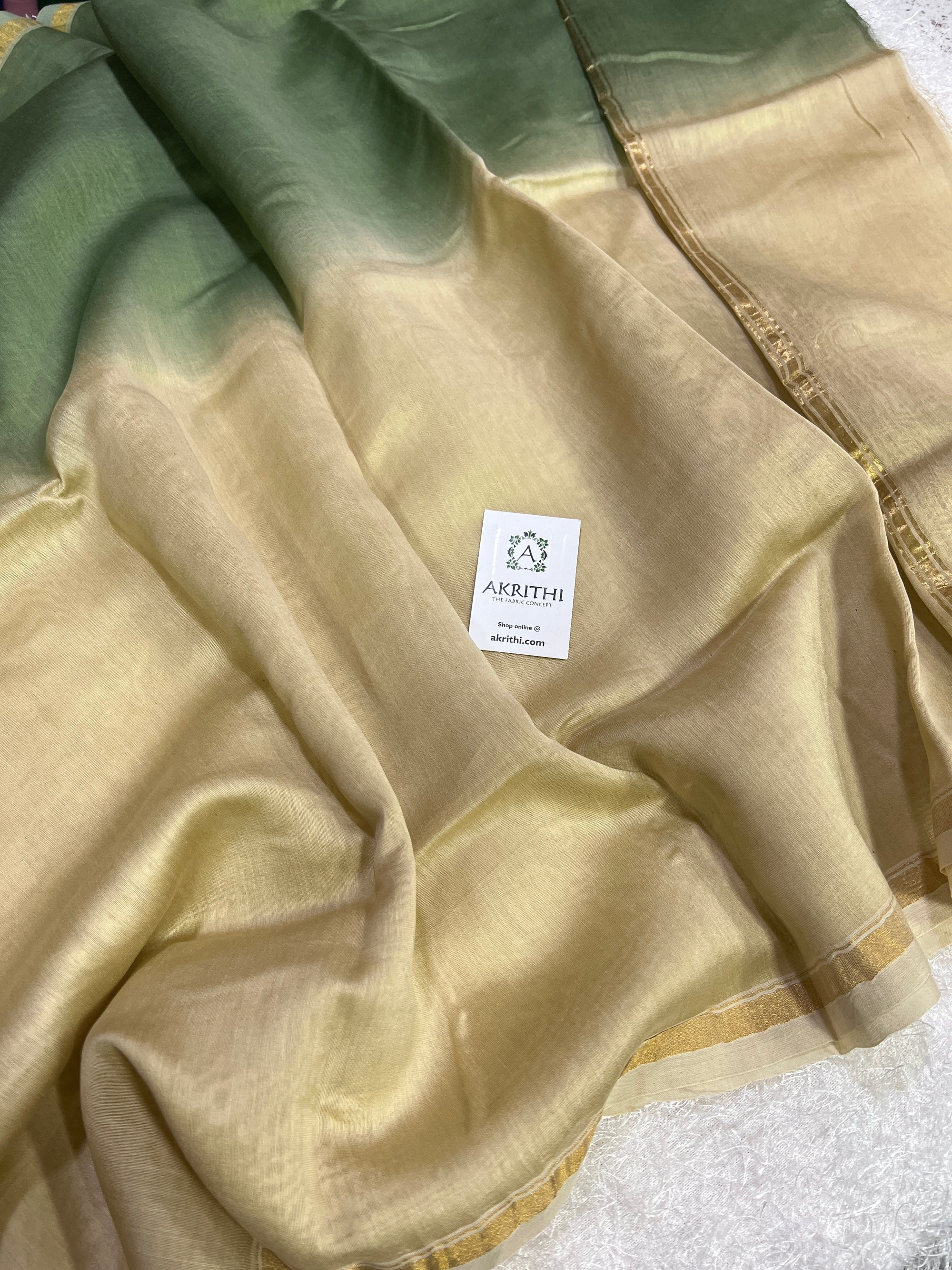 Chanderi shaded fabric