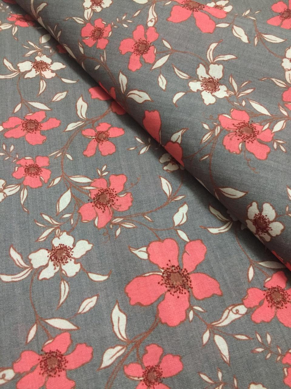 Printed Cotton slub fabric
