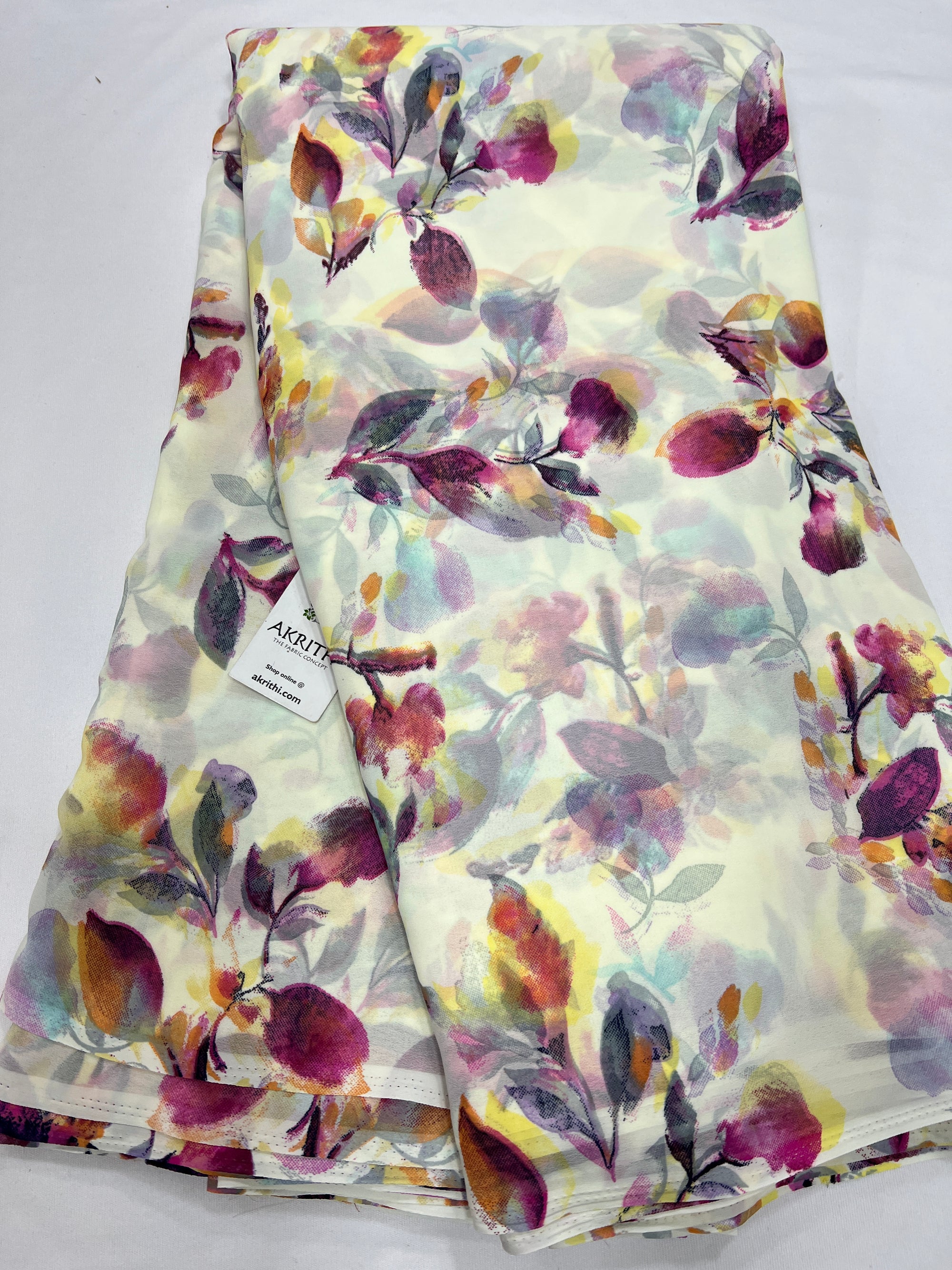 Floral printed georgette fabric
