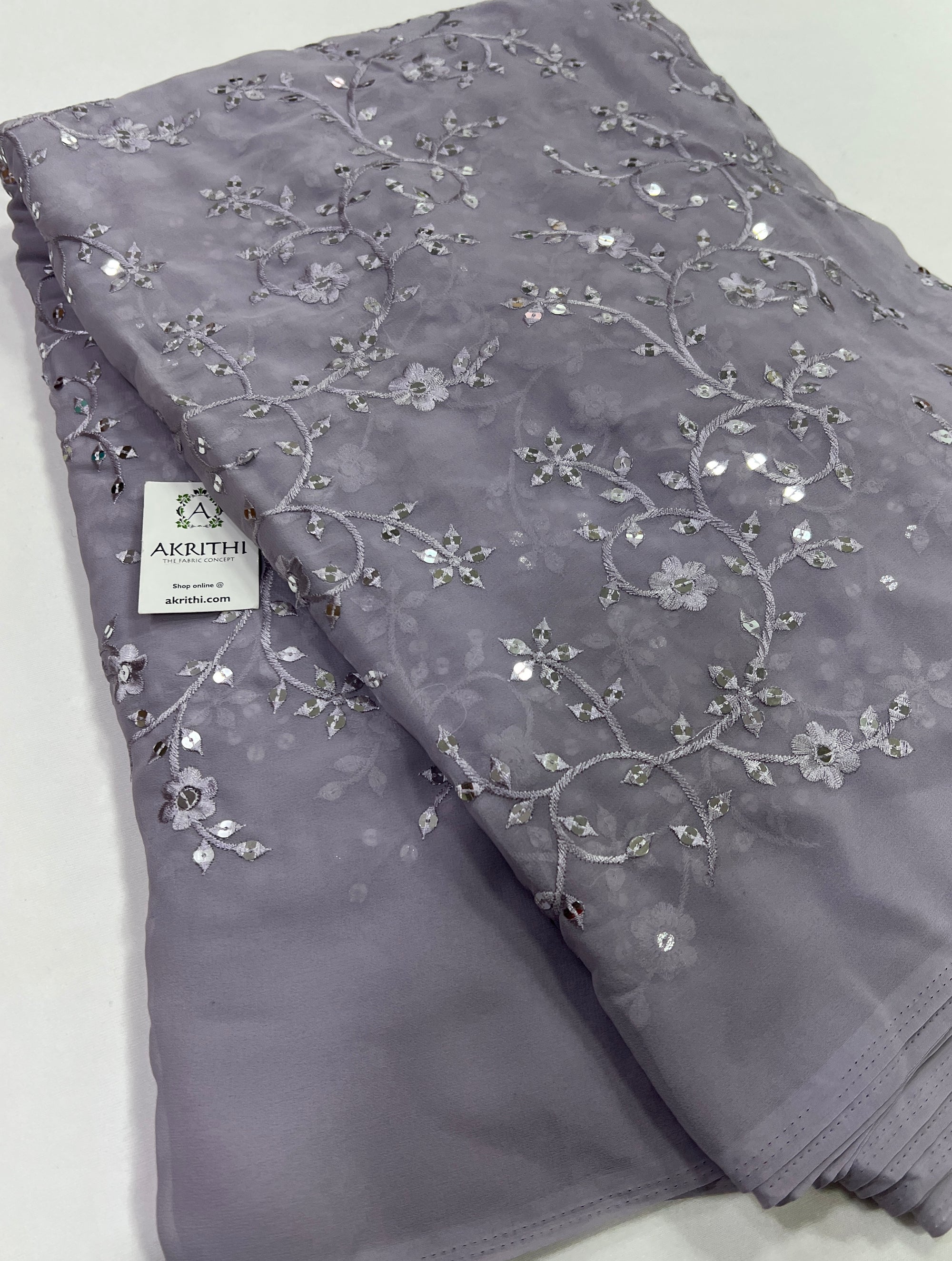 Embroidery on Georgette fabric