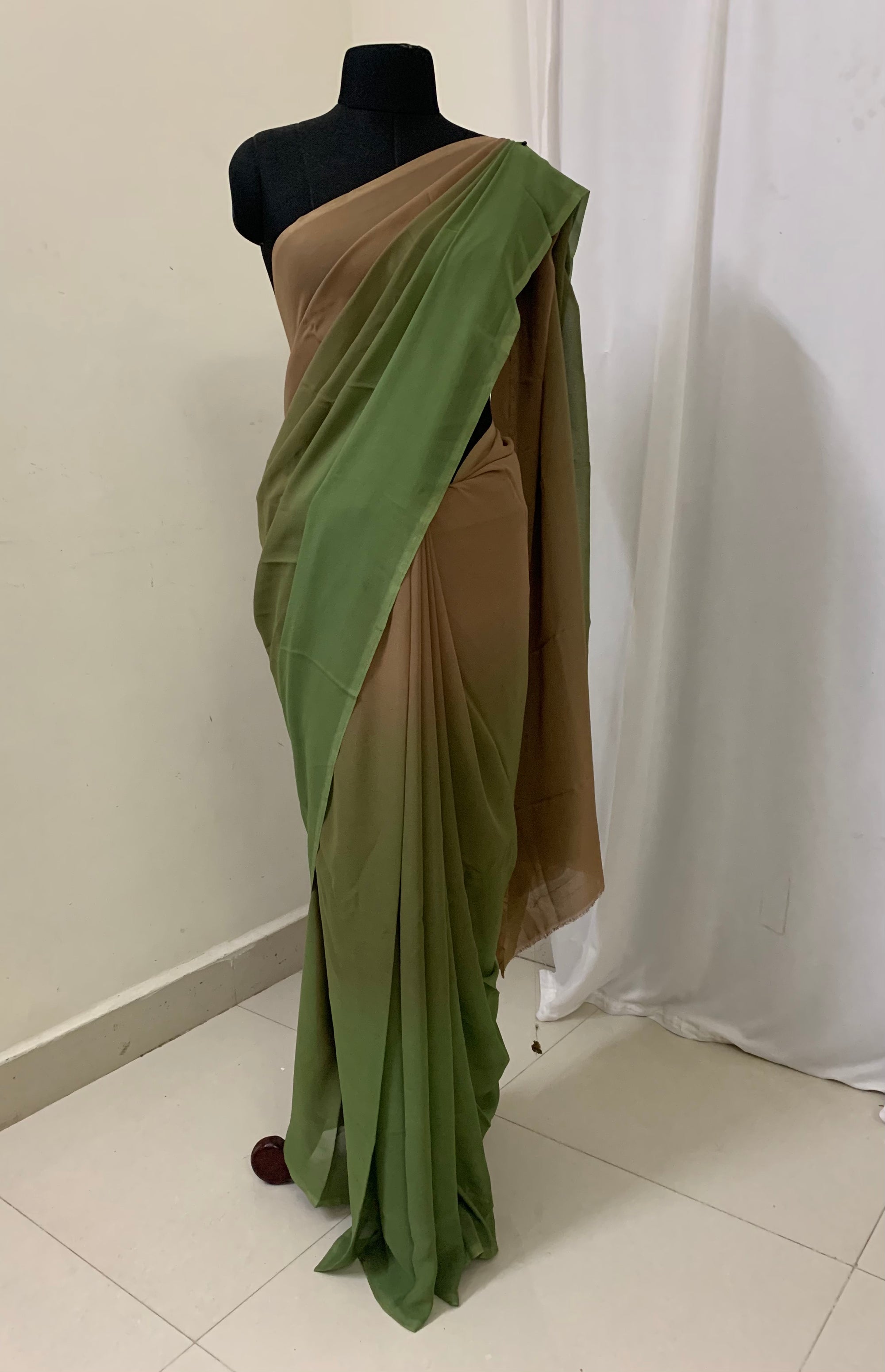 Shaded georgette saree