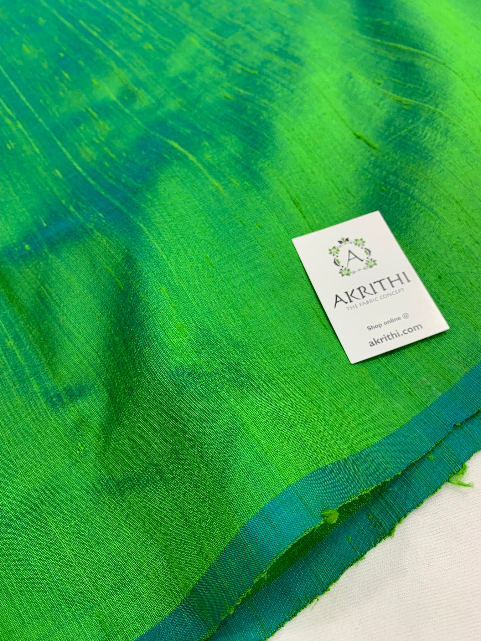 Pure raw silk dual tone