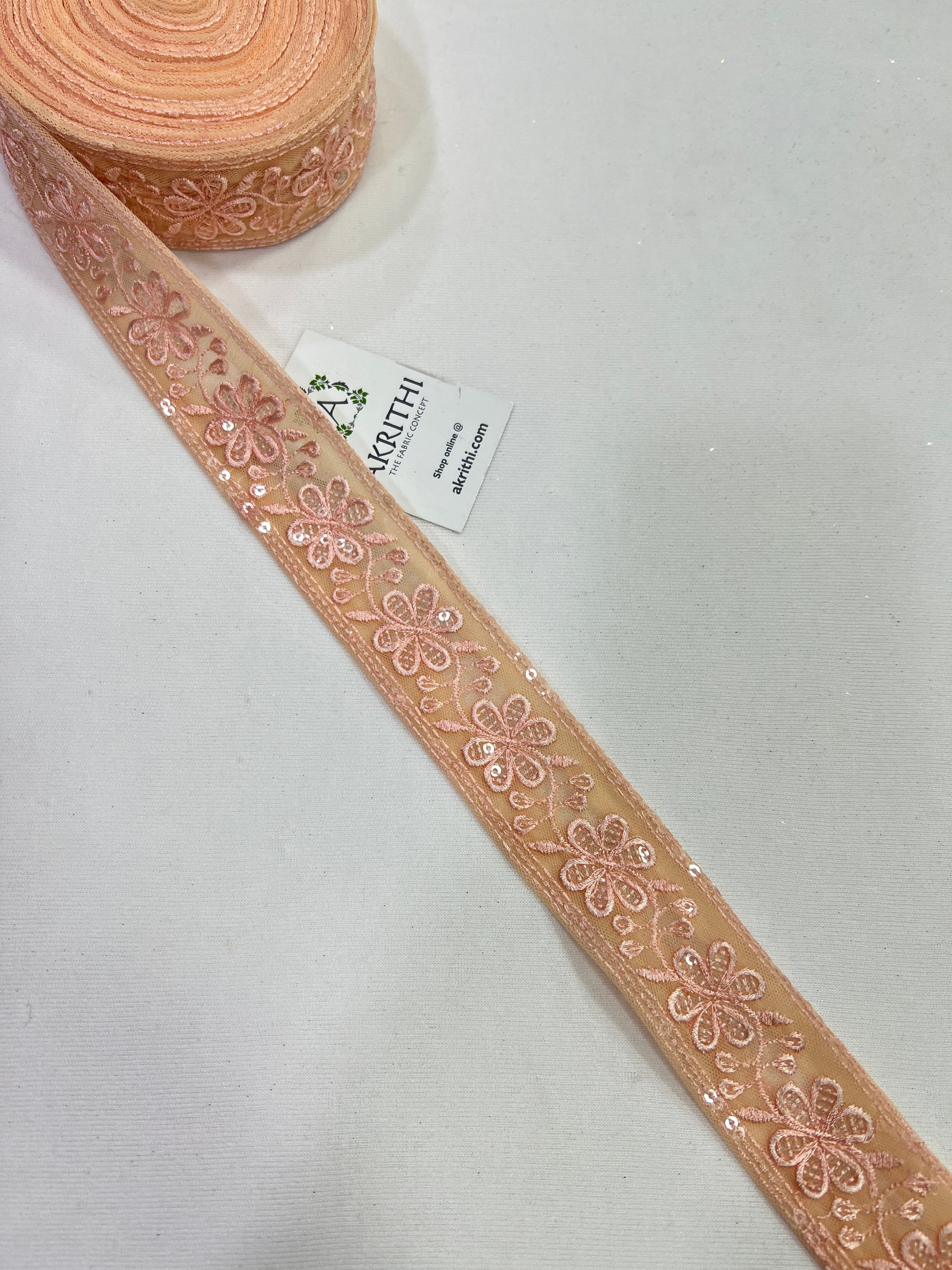 Embroidered lace 9 metres roll
