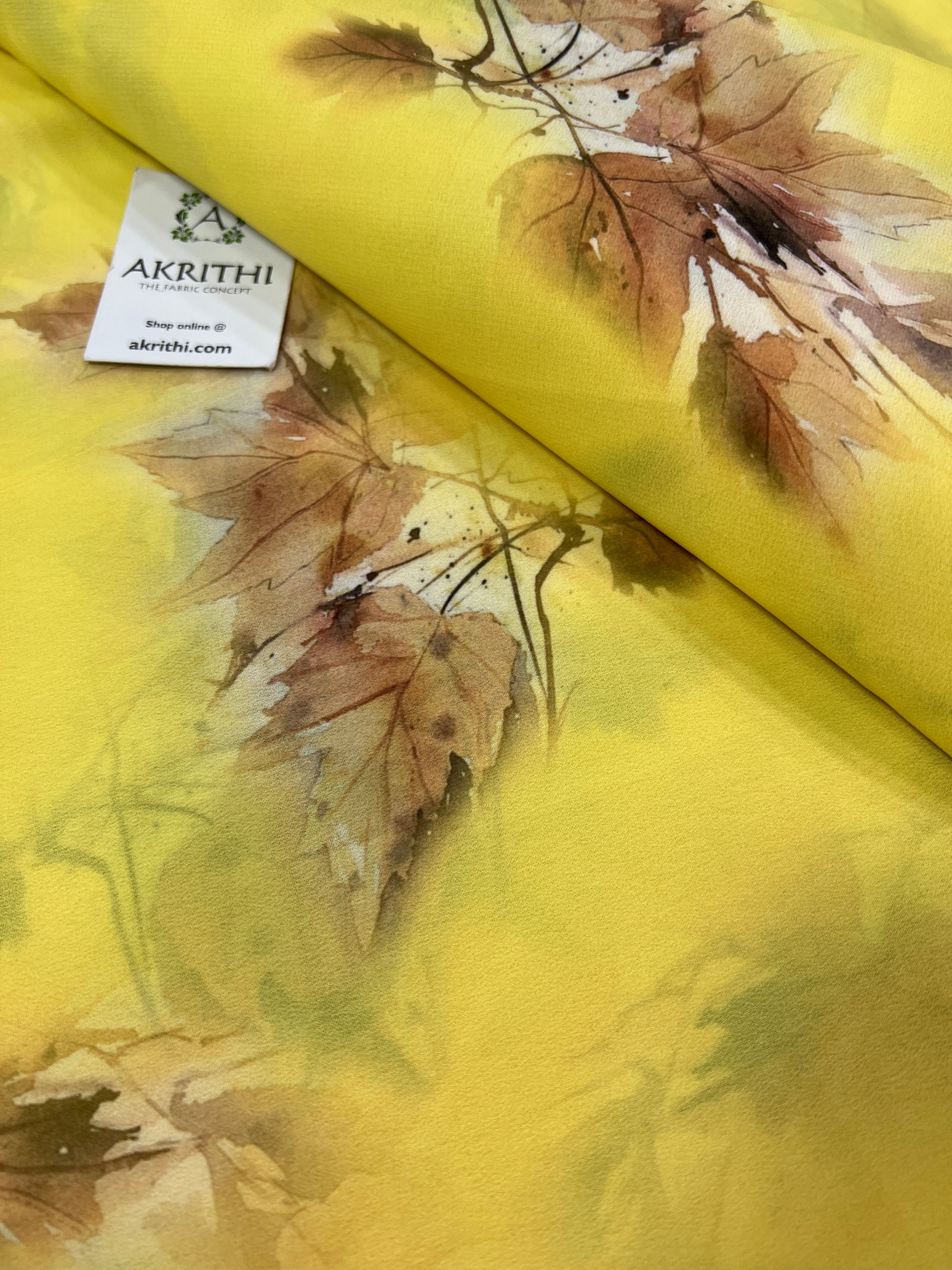Digital floral printed georgette fabric