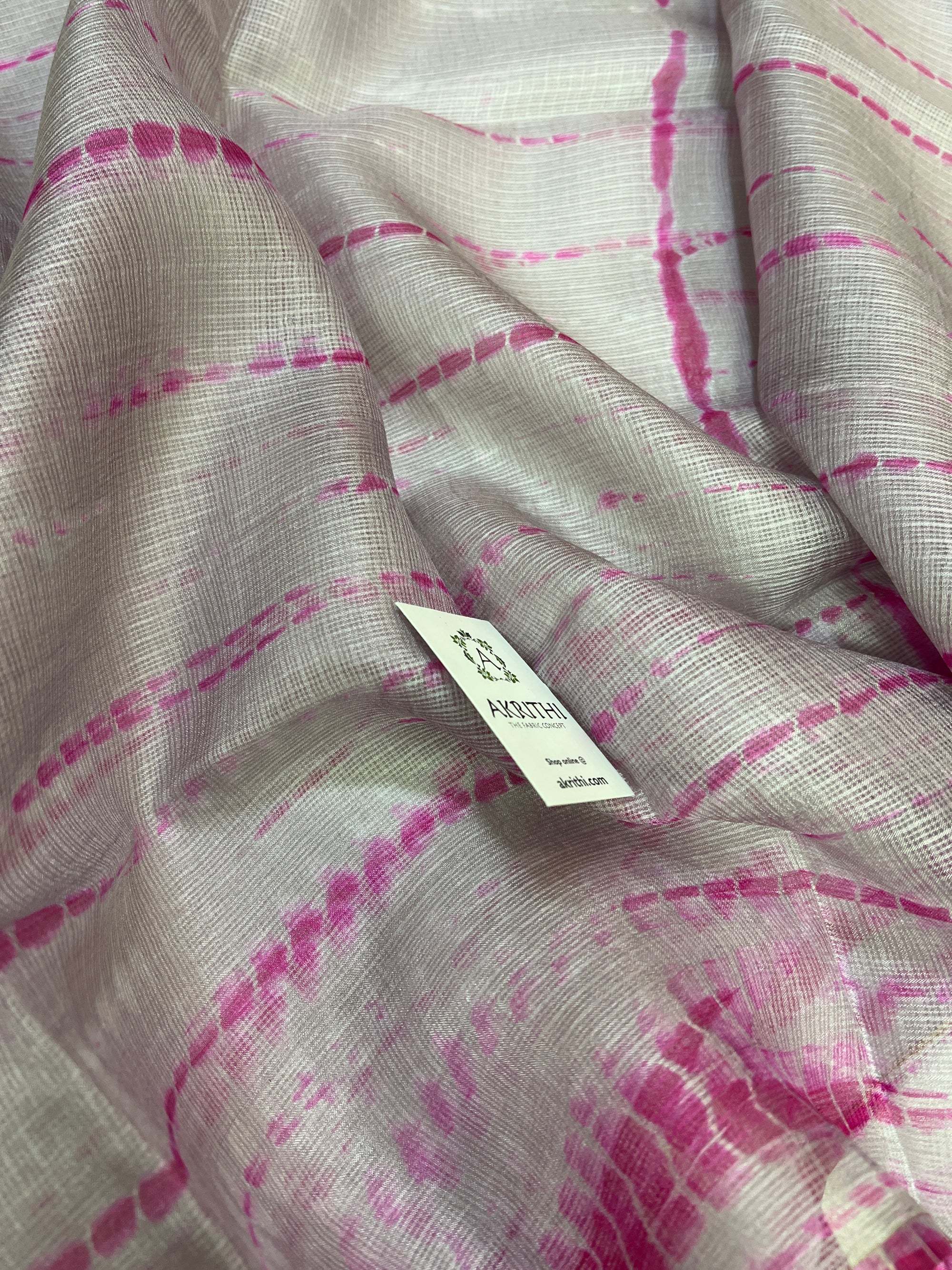 Tie and dye pure kota silk saree