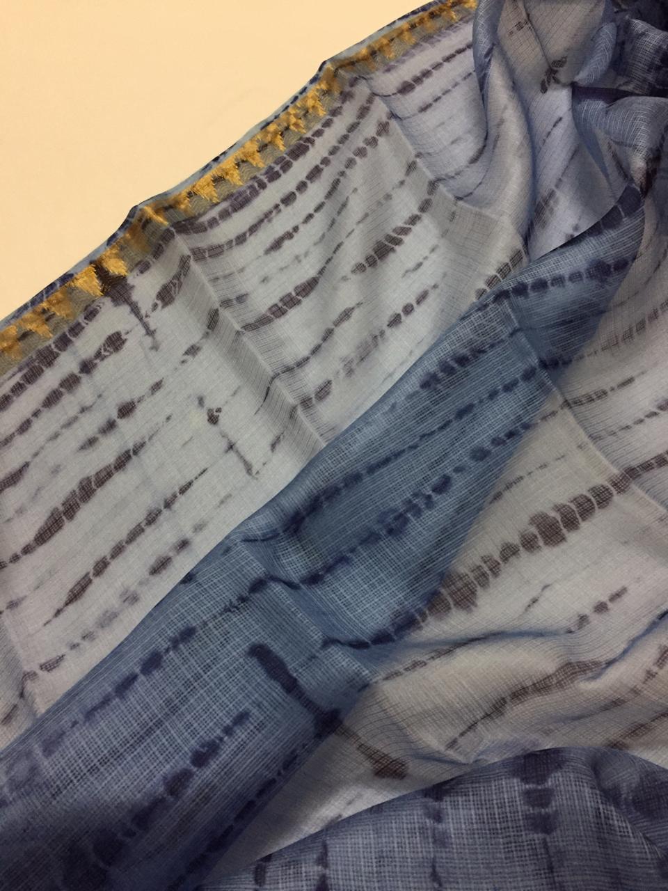 Tie and dye pure silk Kota Dupatta