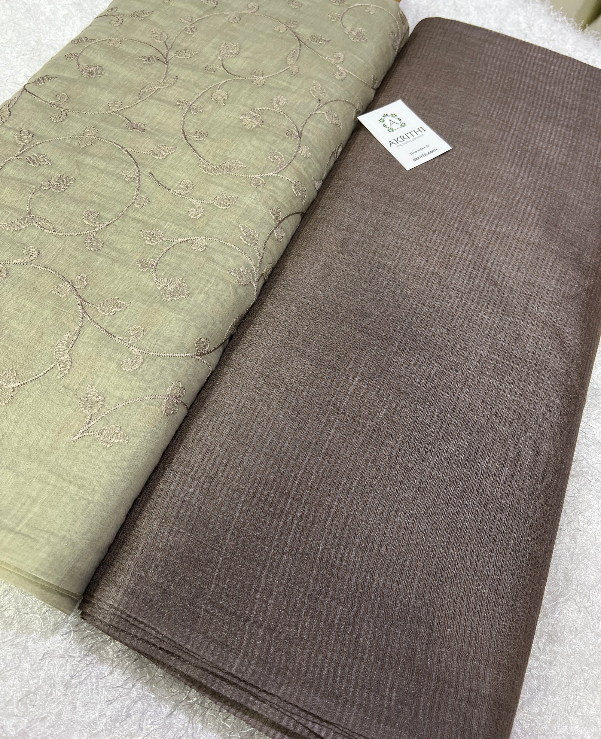 Pure Tussar silk kurta with chanderi dupatta salwar suit
