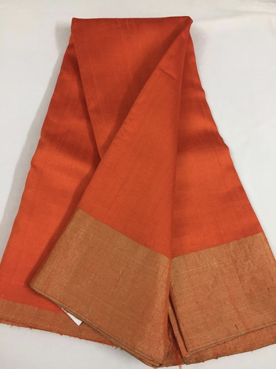 PURE RAW SILK WITH ZARI BORDER FABRIC