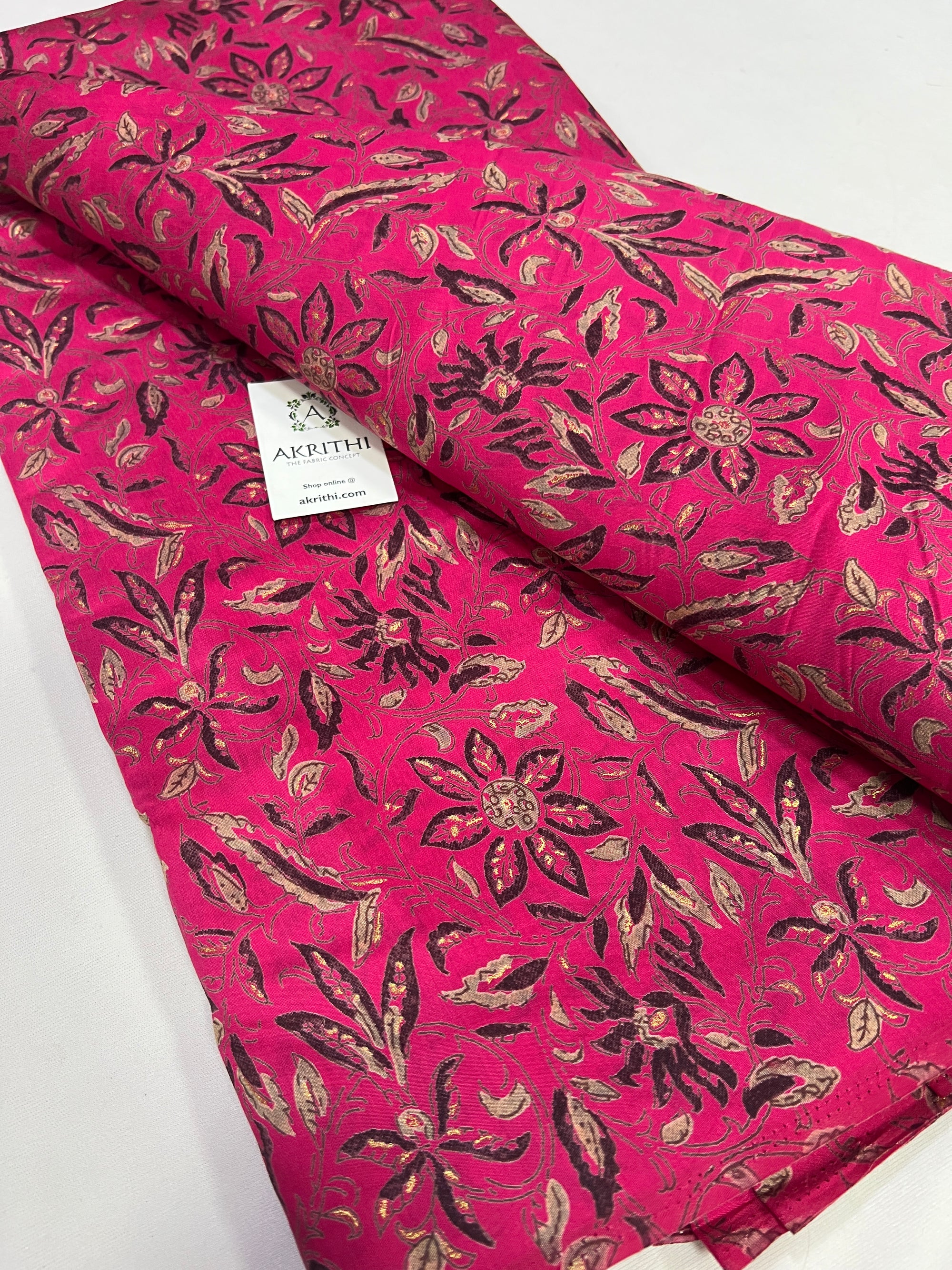 Digital printed silk fabric