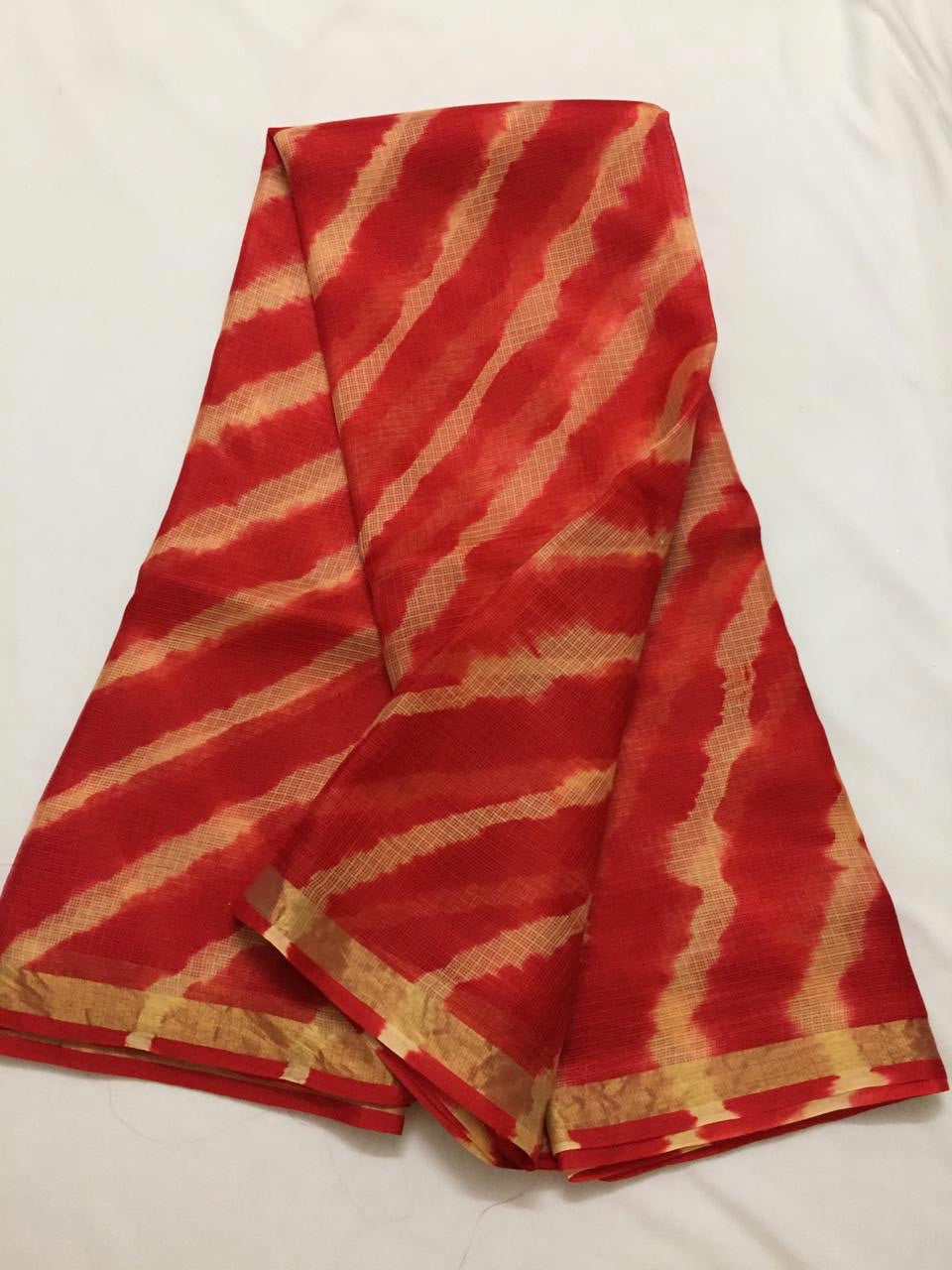 Pure kota silk leheriya saree