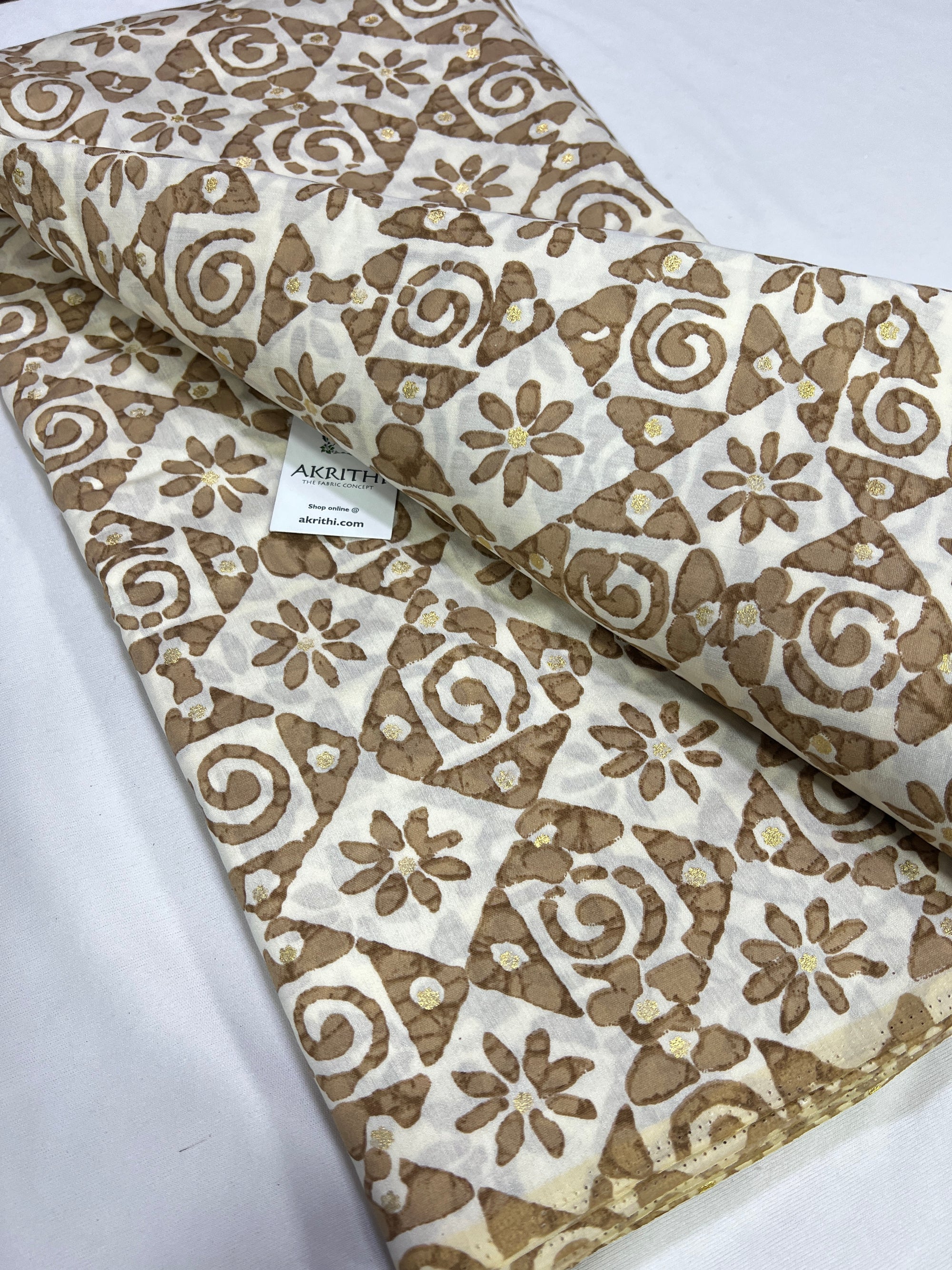 Digital printed silk fabric