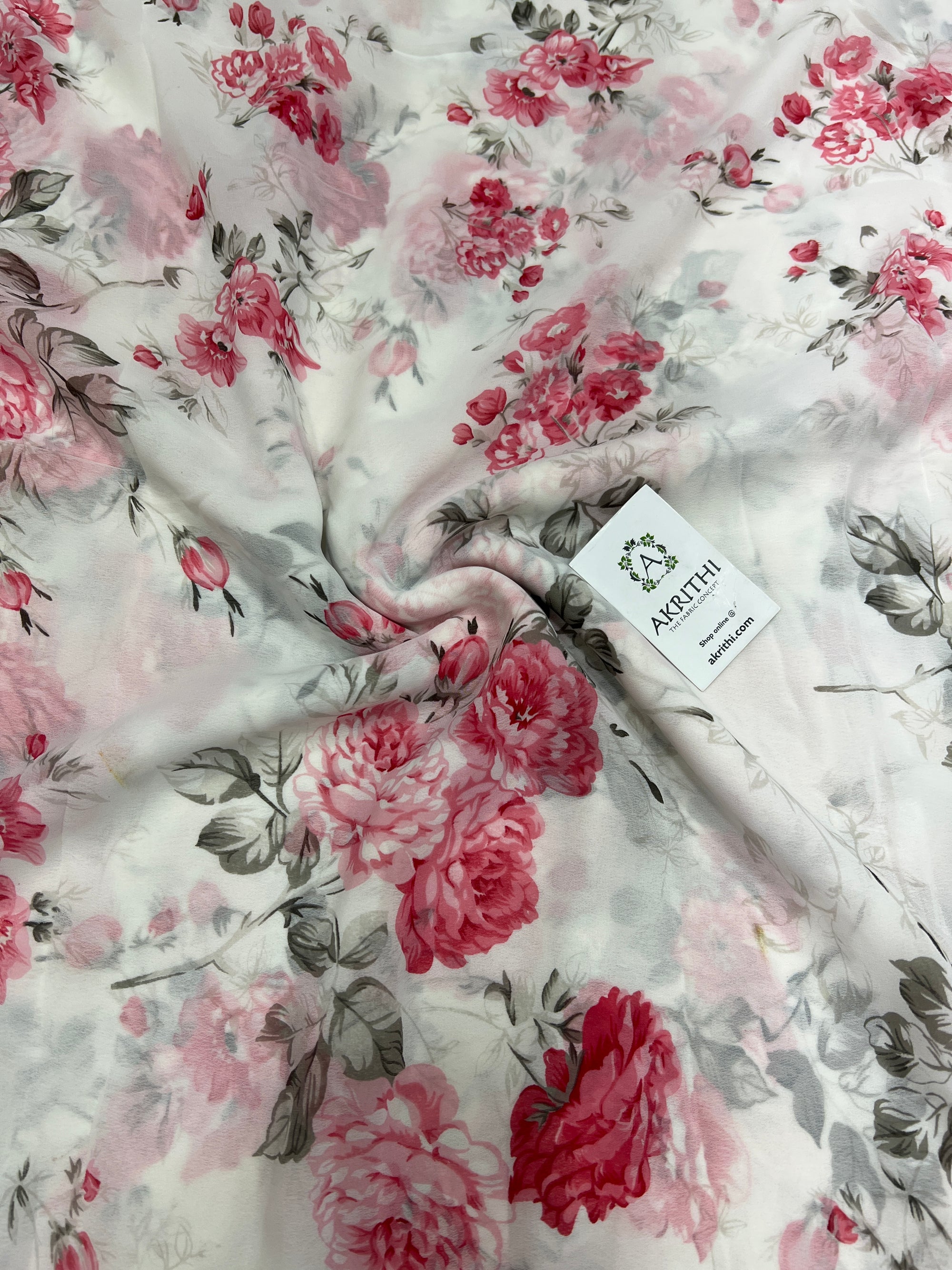 Floral printed georgette fabric