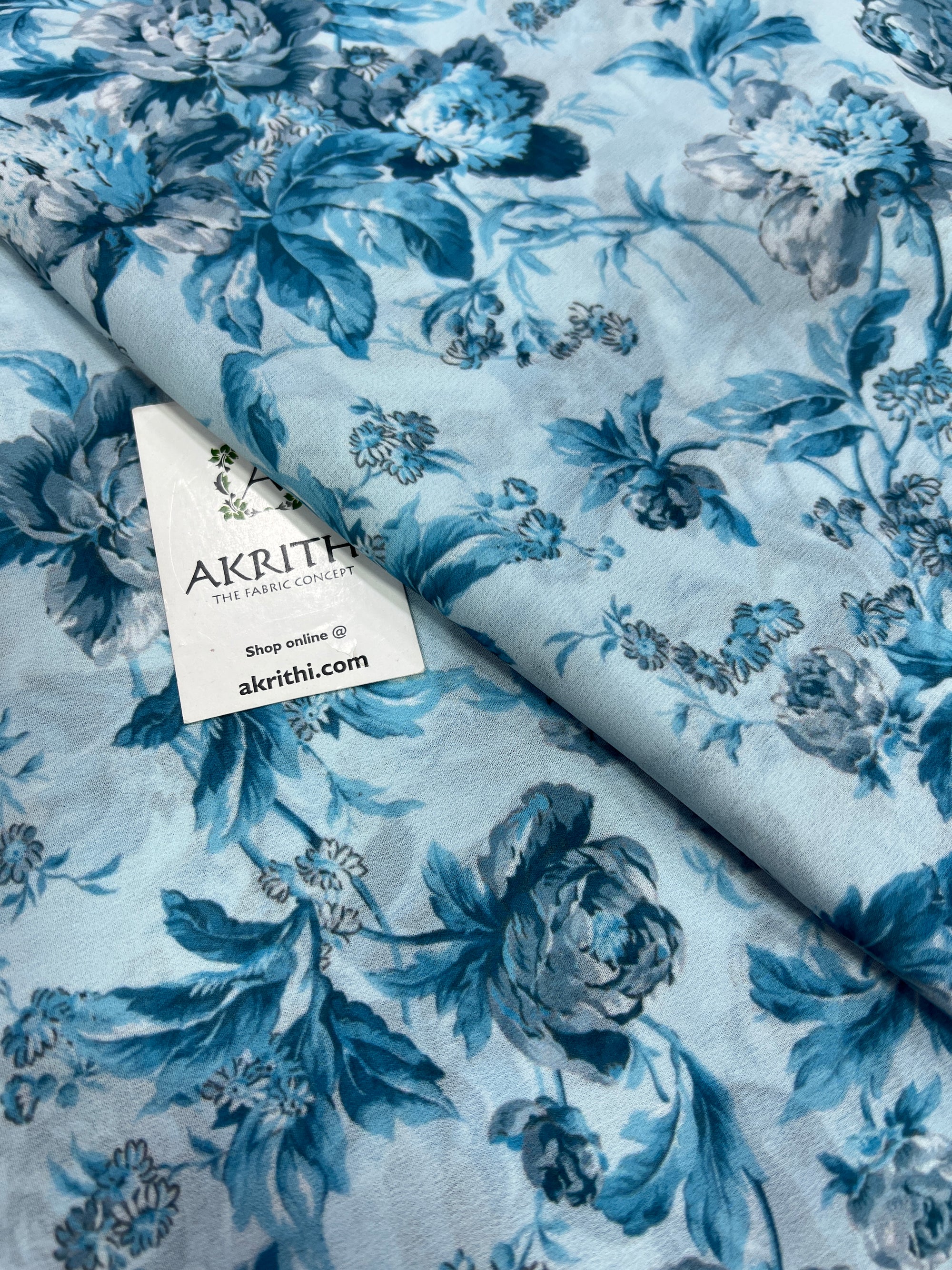 Digital printed georgette saree