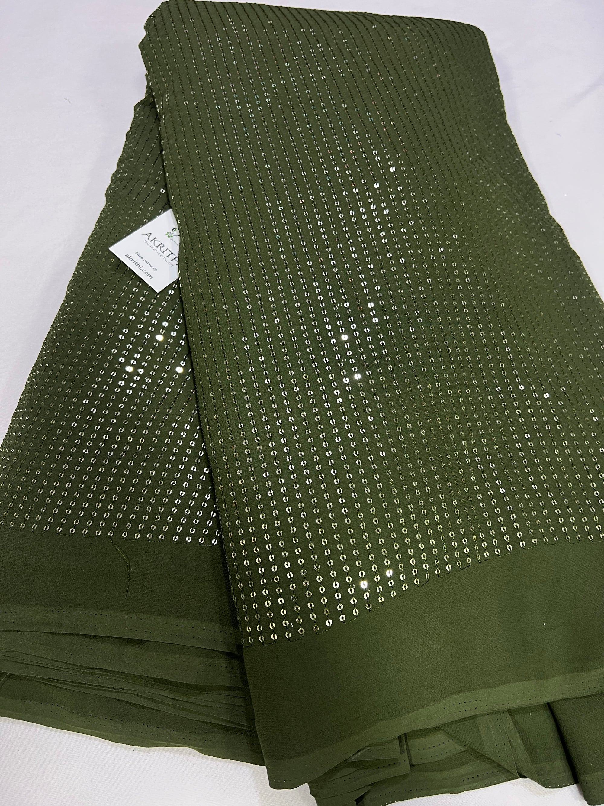 Sequins on Georgette fabric