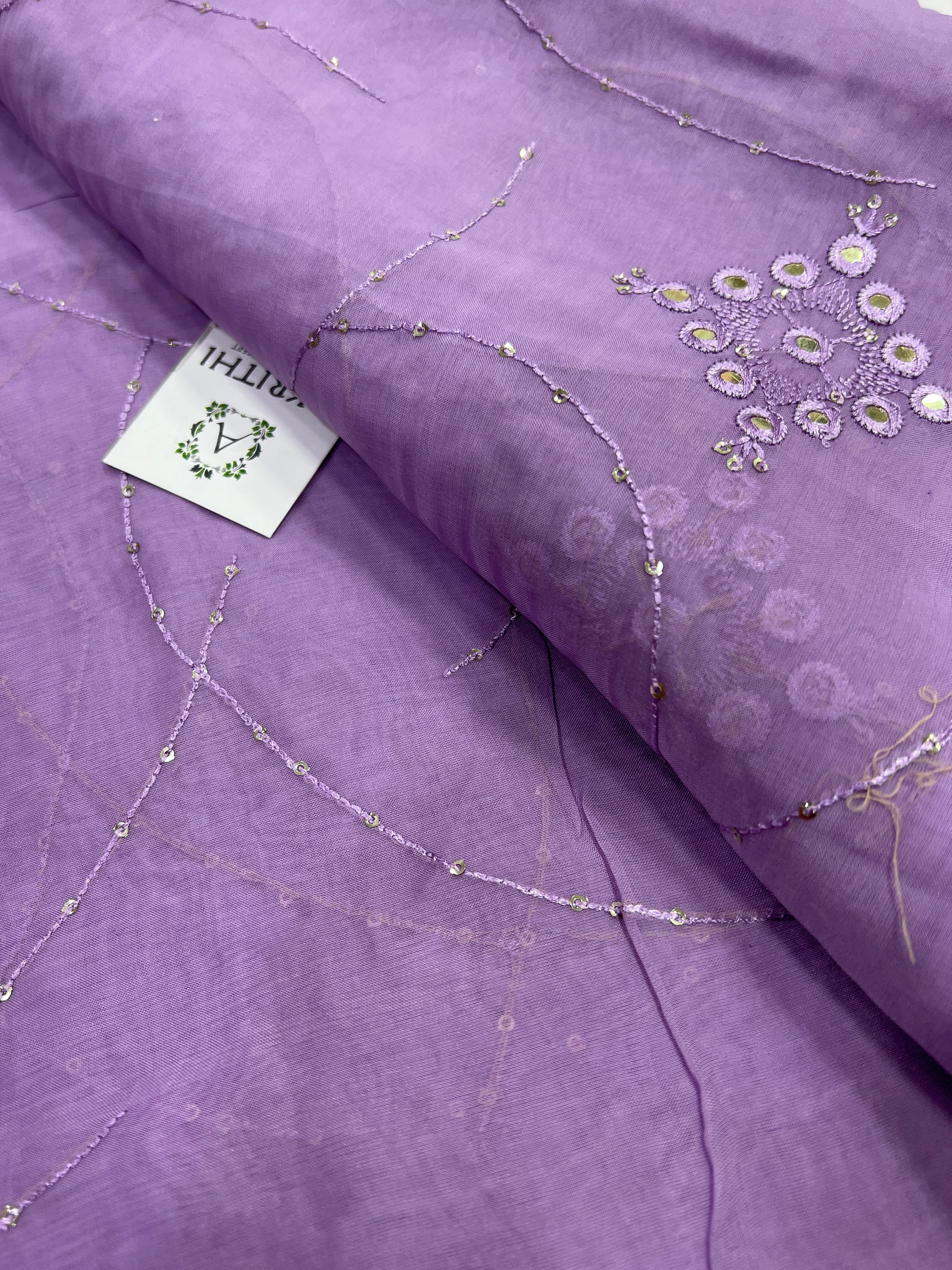 Embroidery on Organza fabric