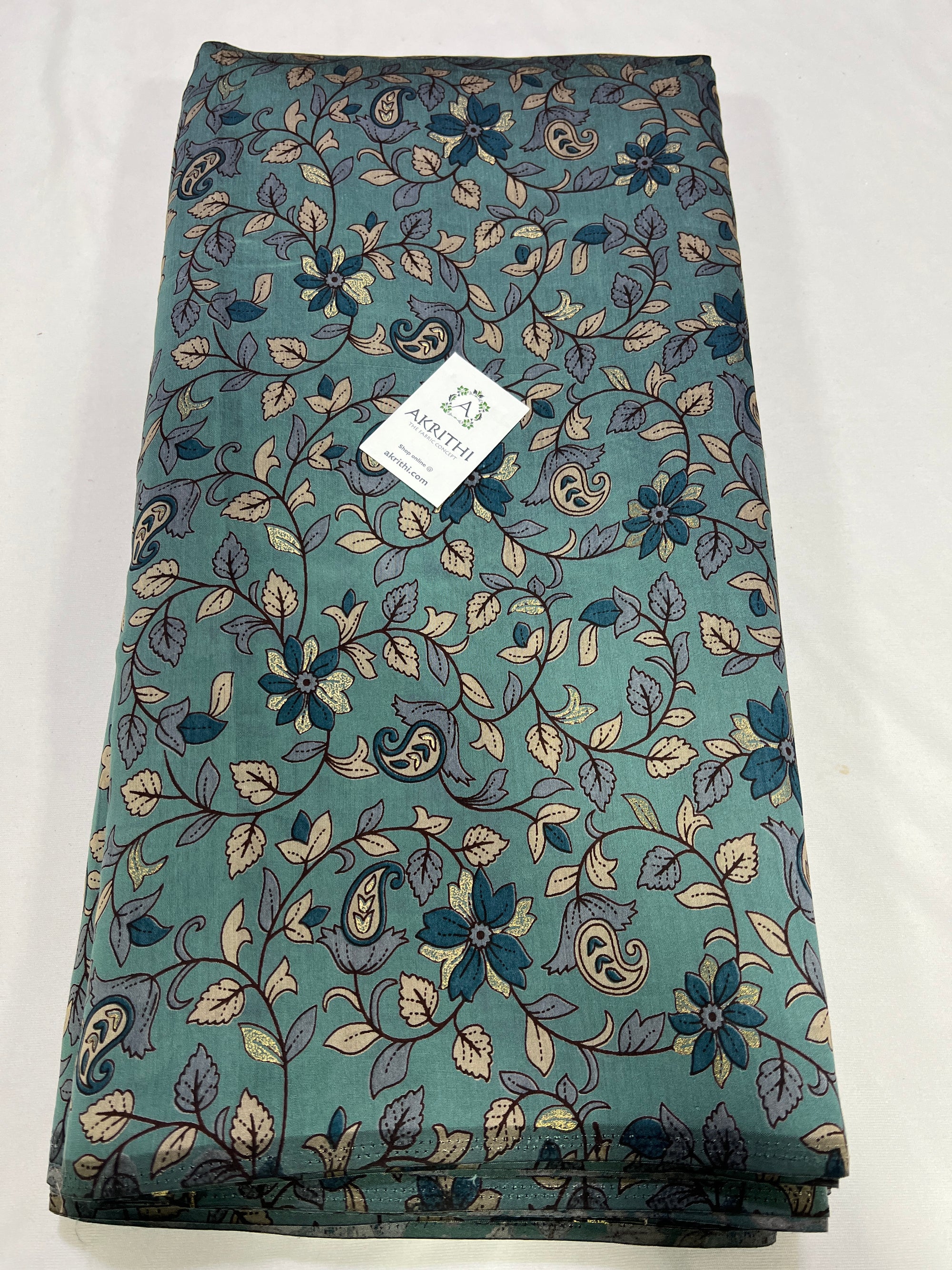 Digital printed silk fabric