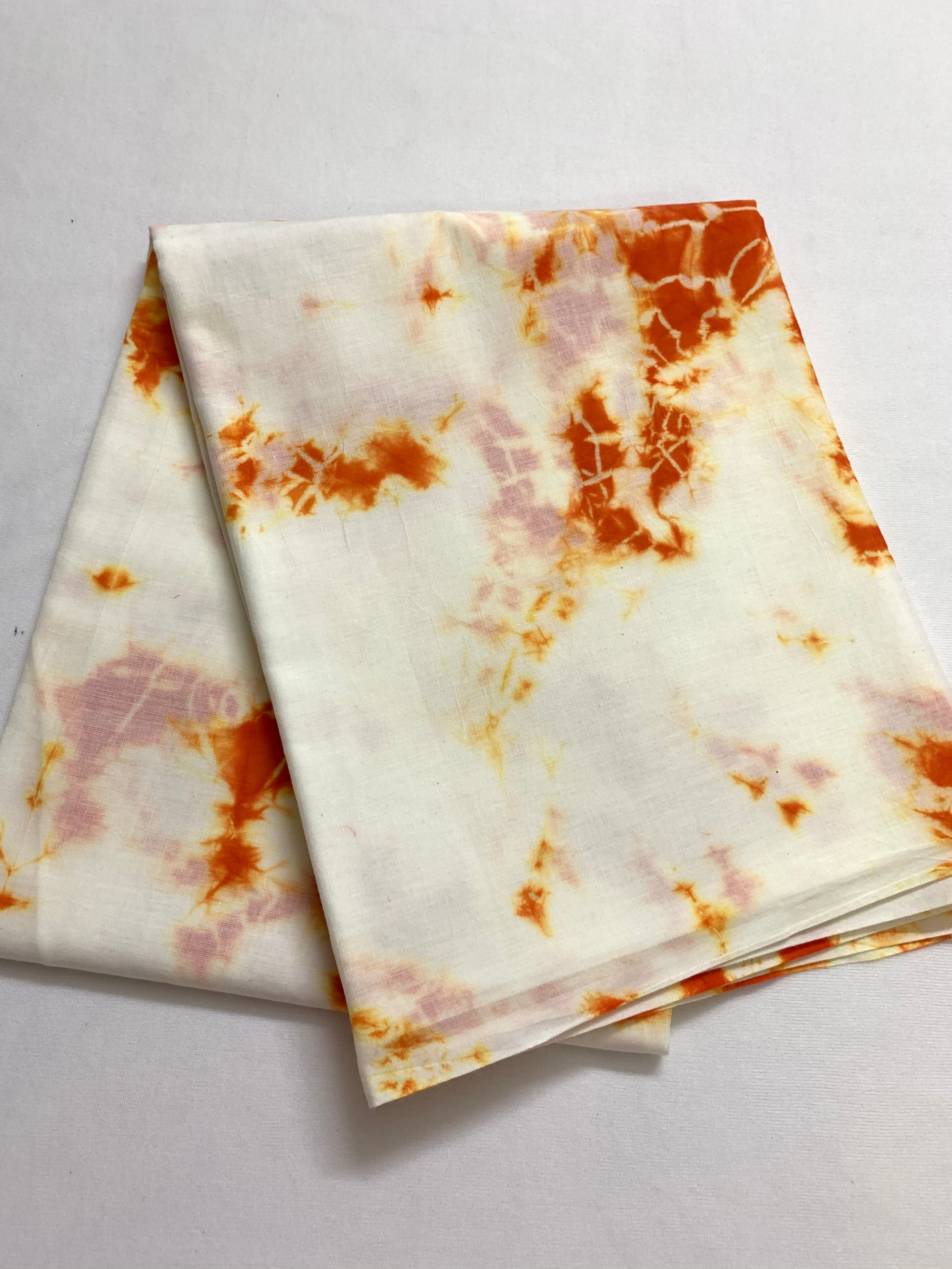 Tie and dye mul cotton fabric