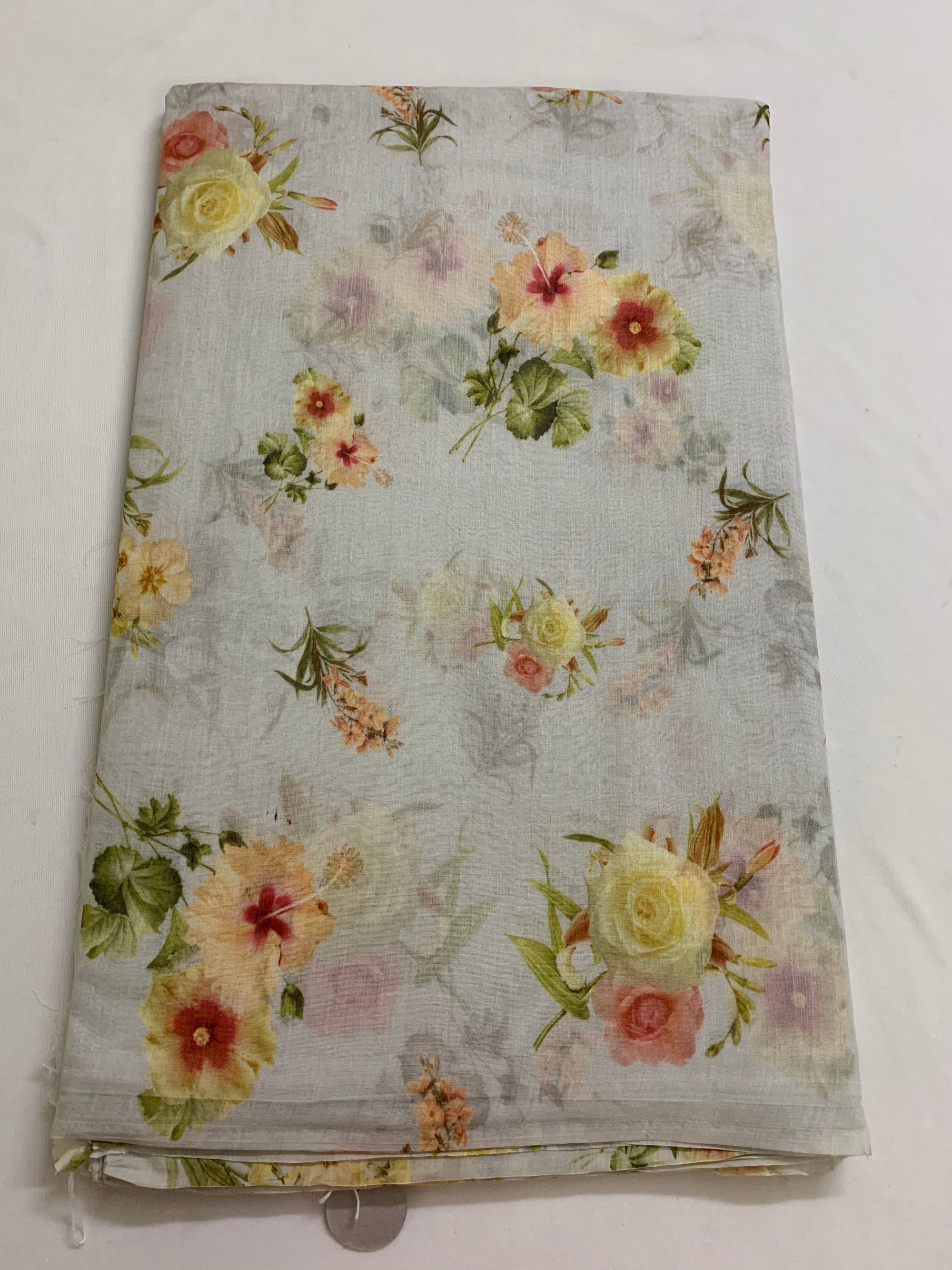 Floral Printed Pure silk cotton fabric