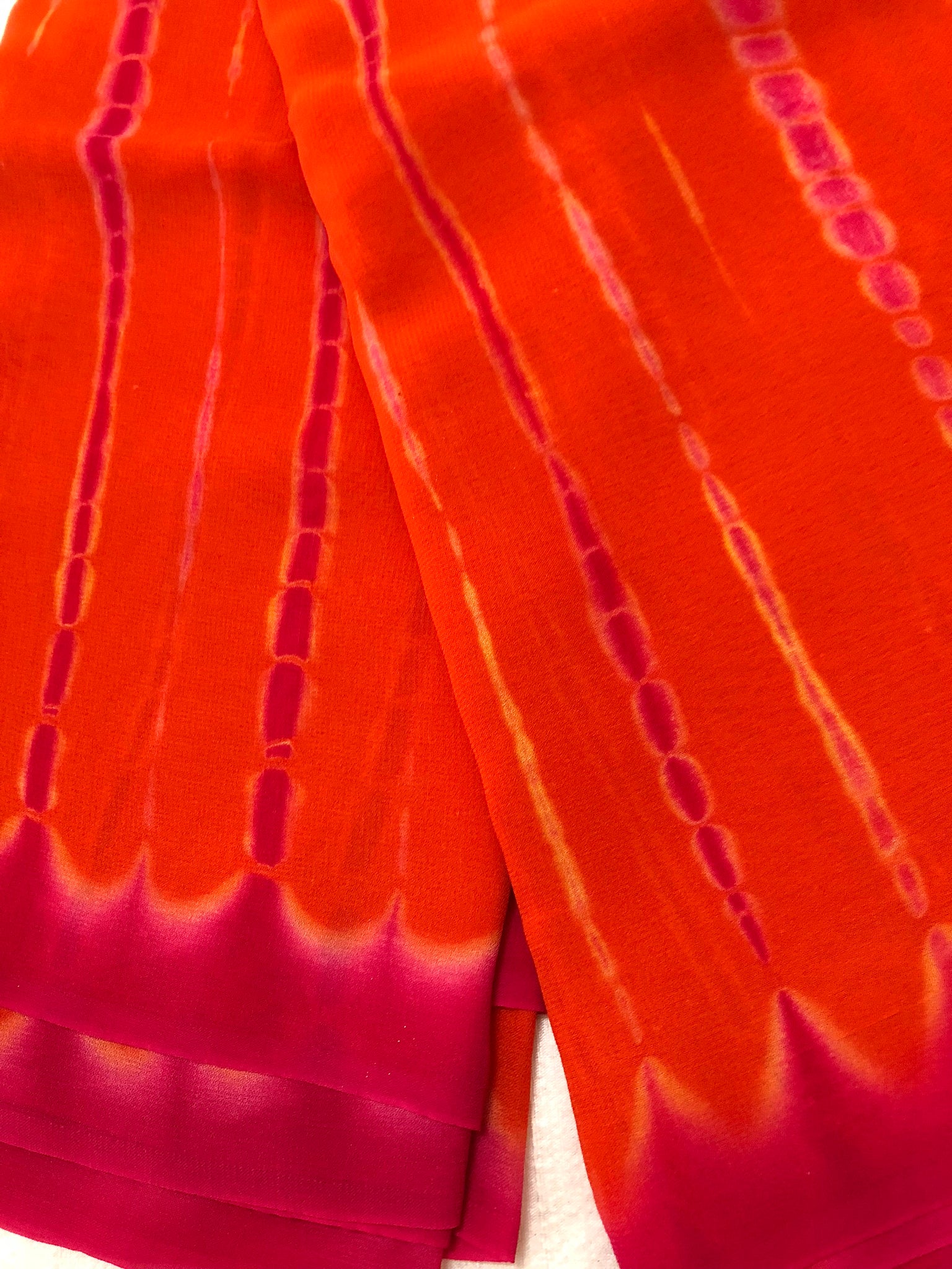 Shibori tie and dye pure georgette saree