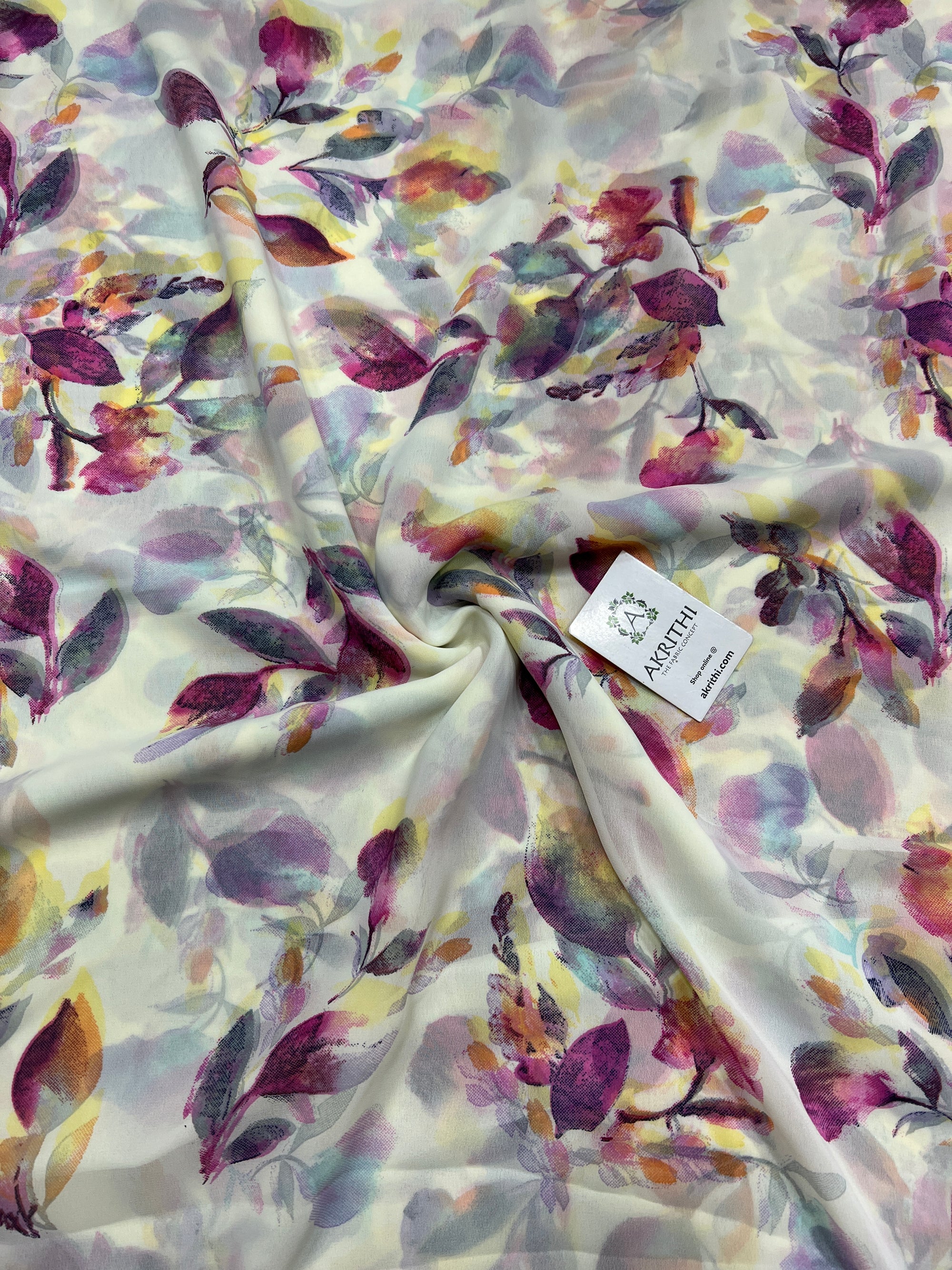 Floral printed georgette fabric