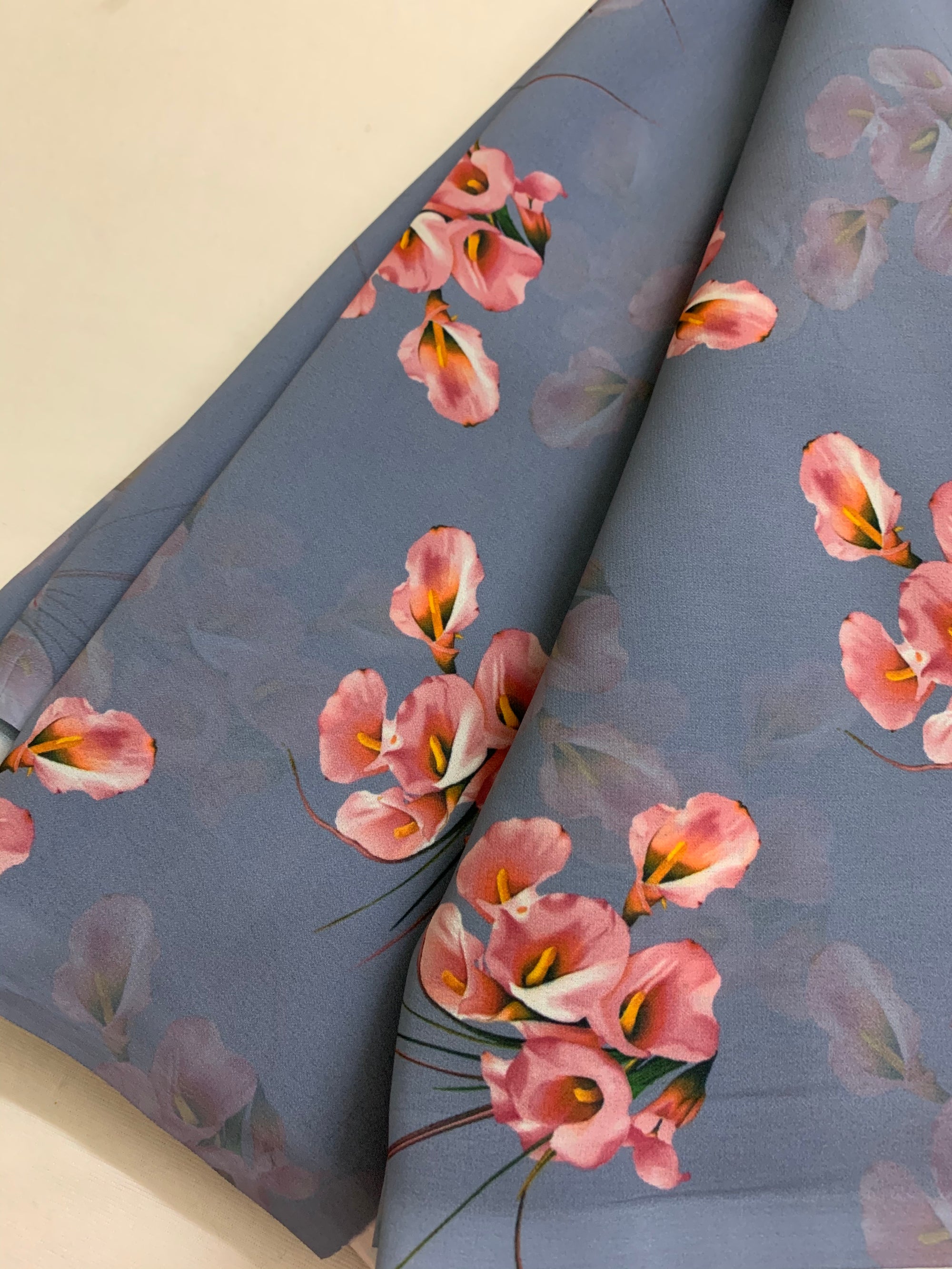 Digital floral Printed georgette fabric