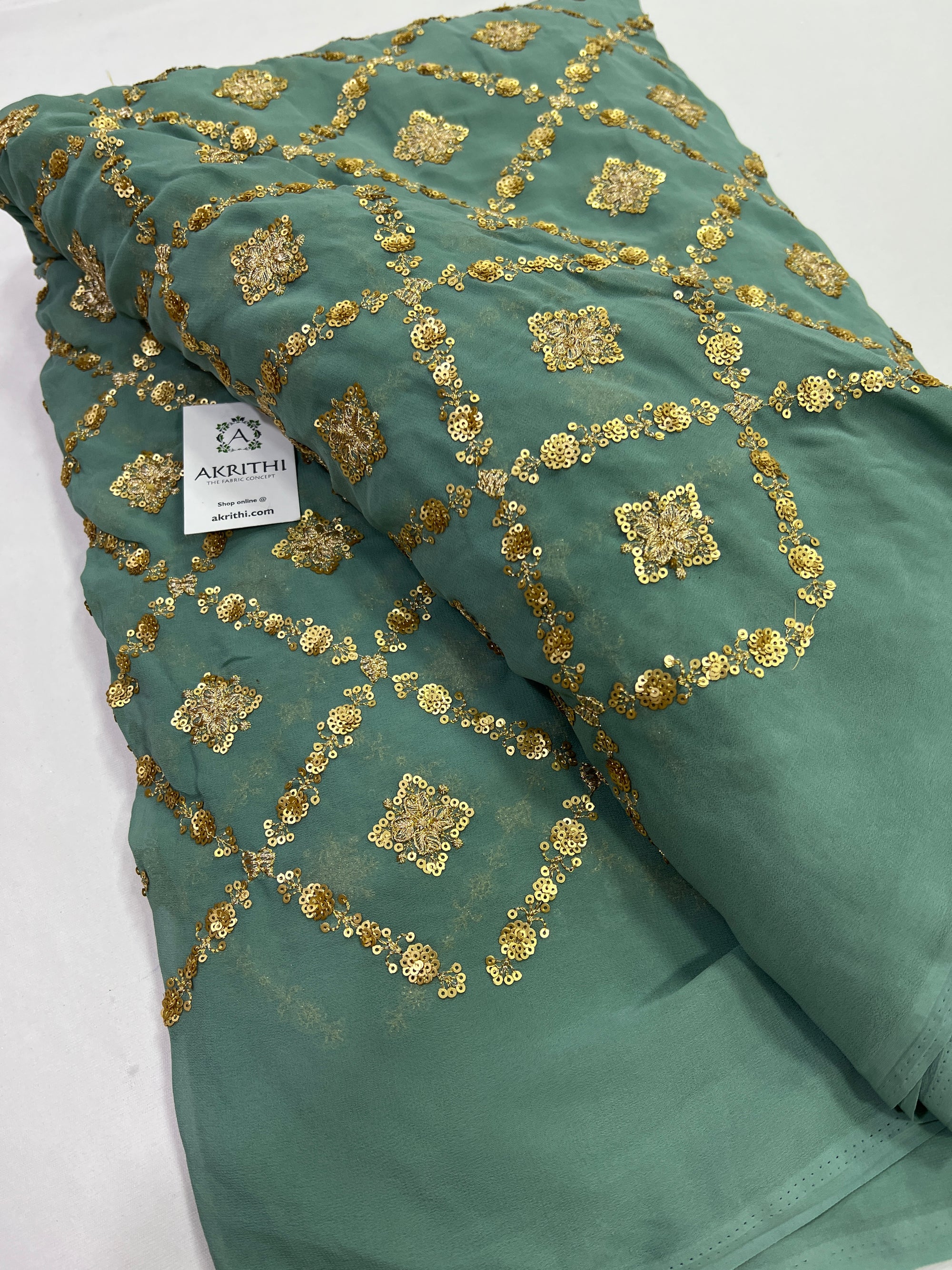 Embroidery on georgette fabric