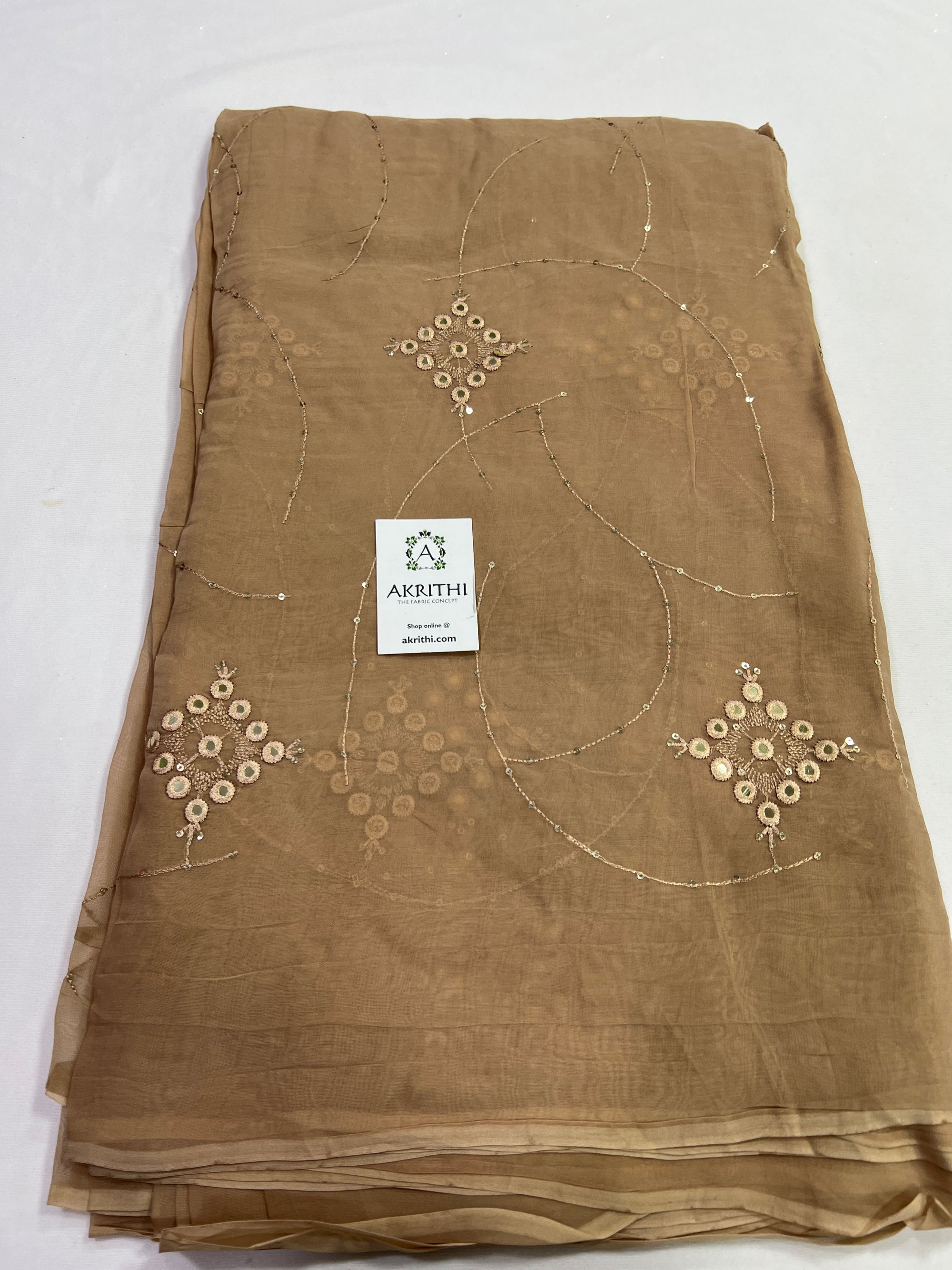 Embroidery on Organza fabric