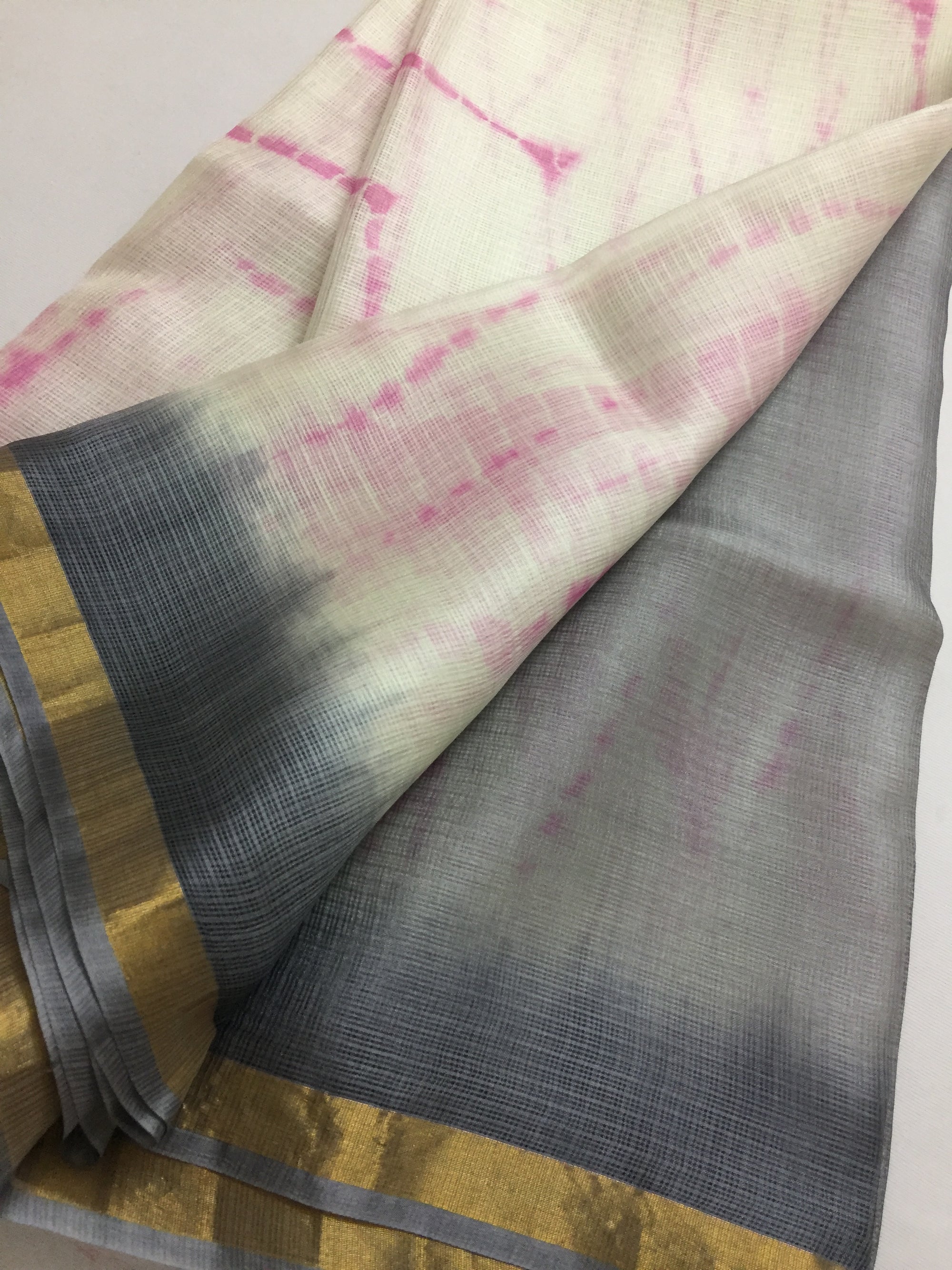 Tie and dye pure kota silk saree