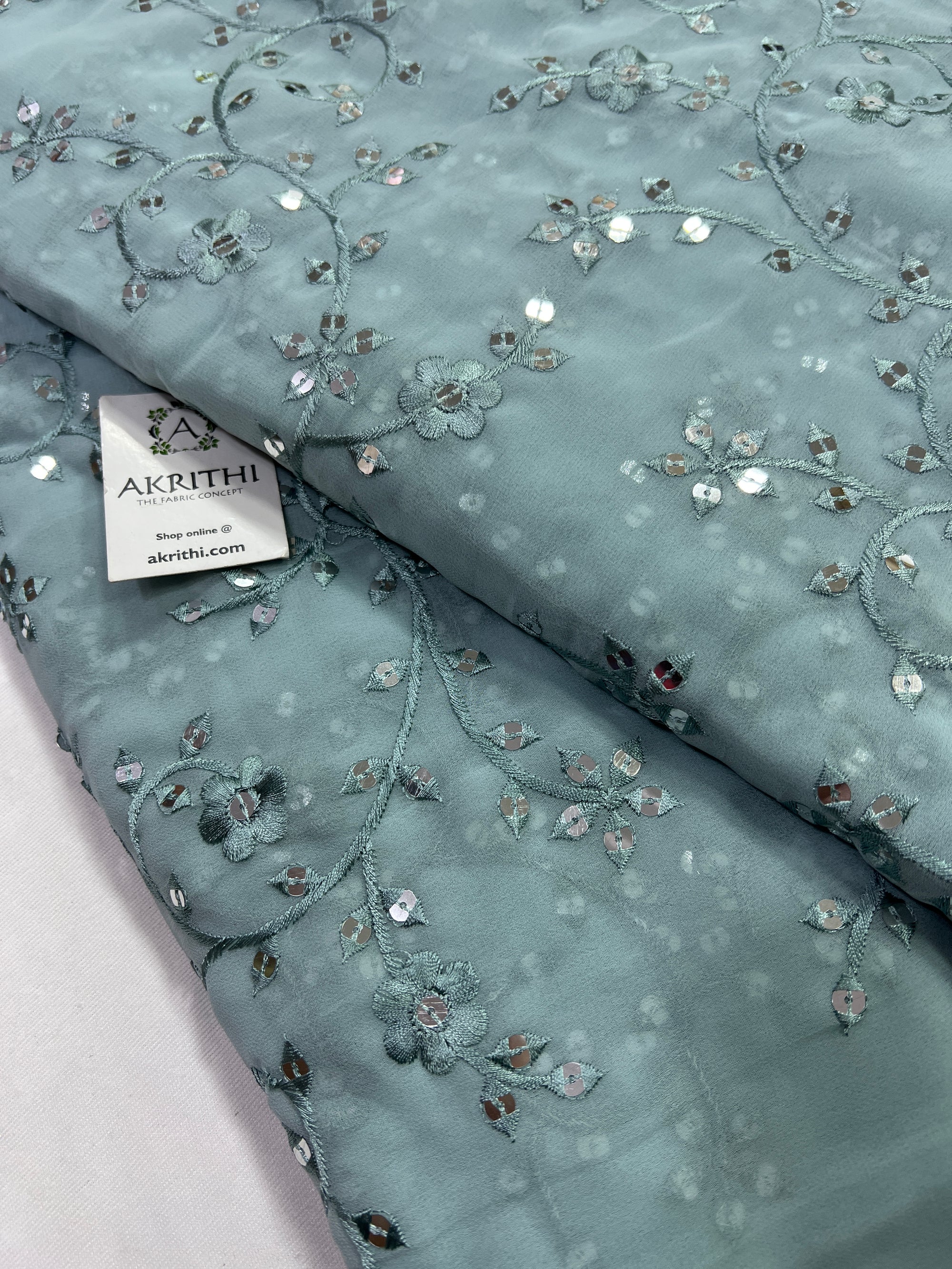 Embroidery on Georgette fabric