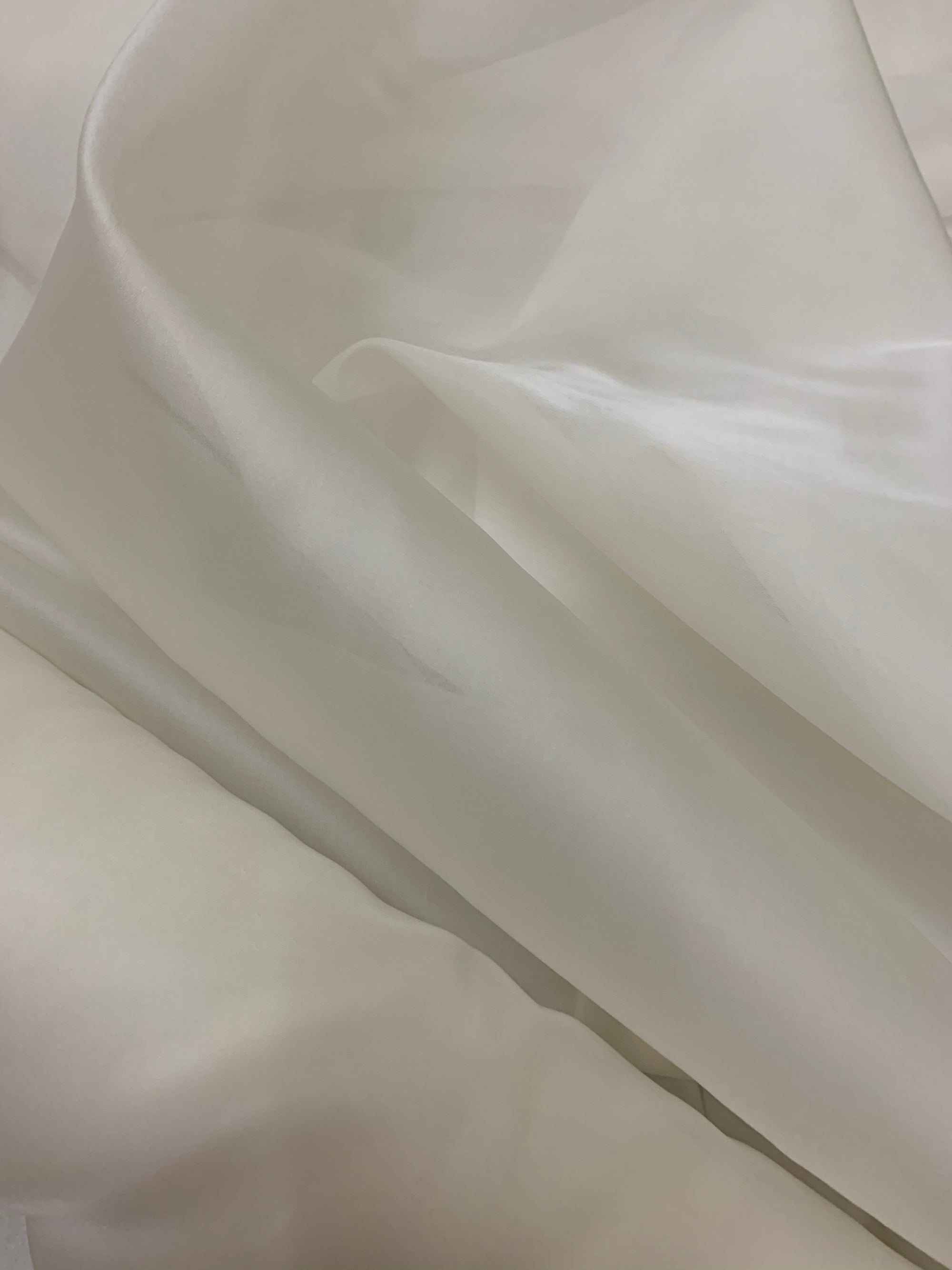 DYEABLE PURE SILK SATIN ORGANZA FABRIC 50 GRAMS