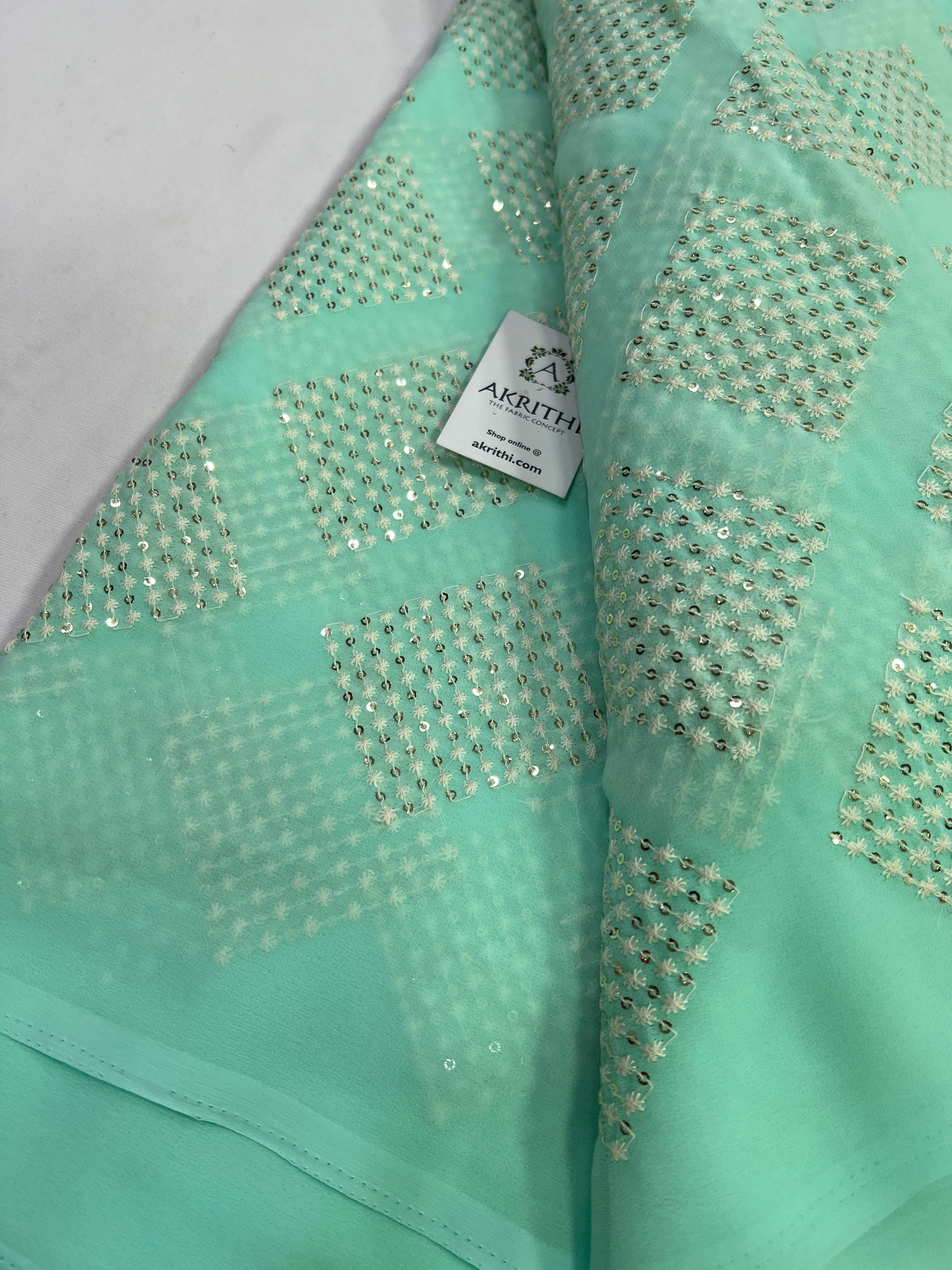 Embroidery on georgette fabric