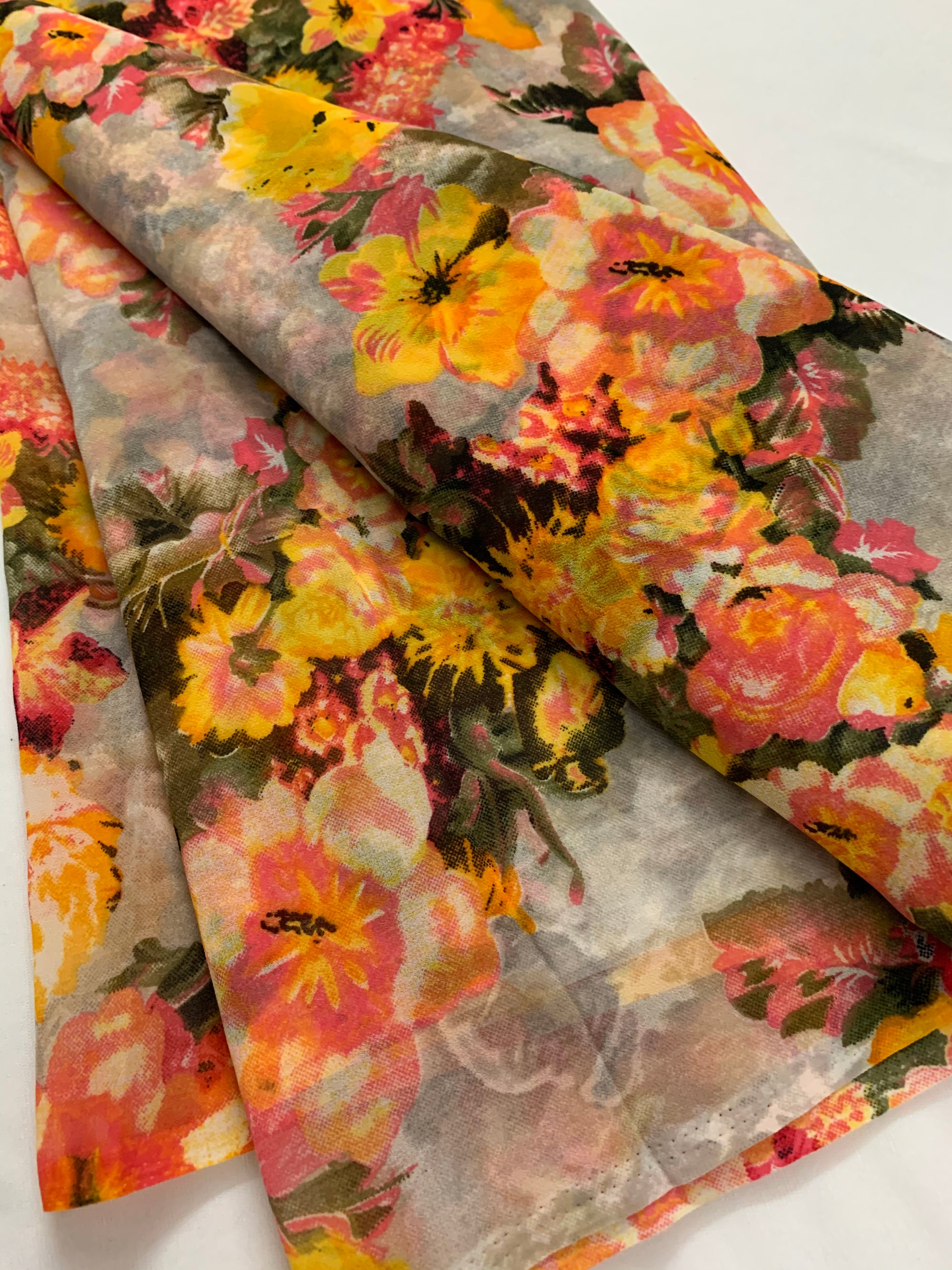 Printed georgette fabric