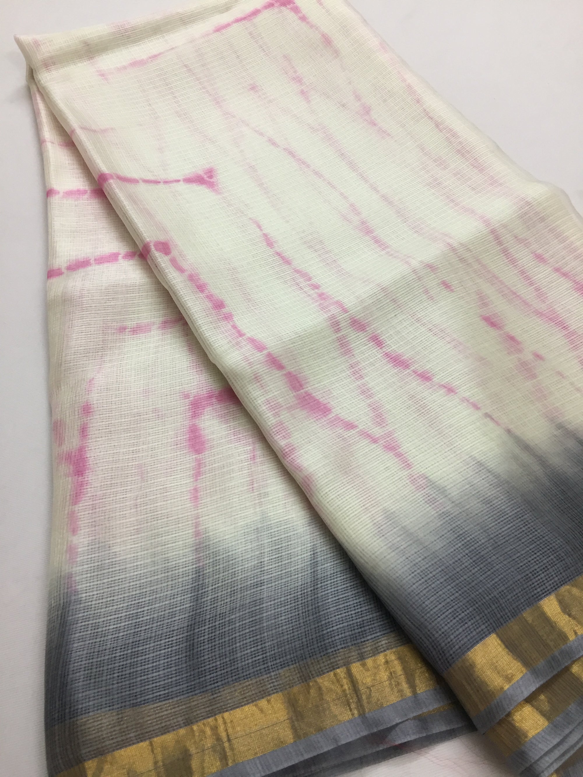 Tie and dye pure kota silk saree
