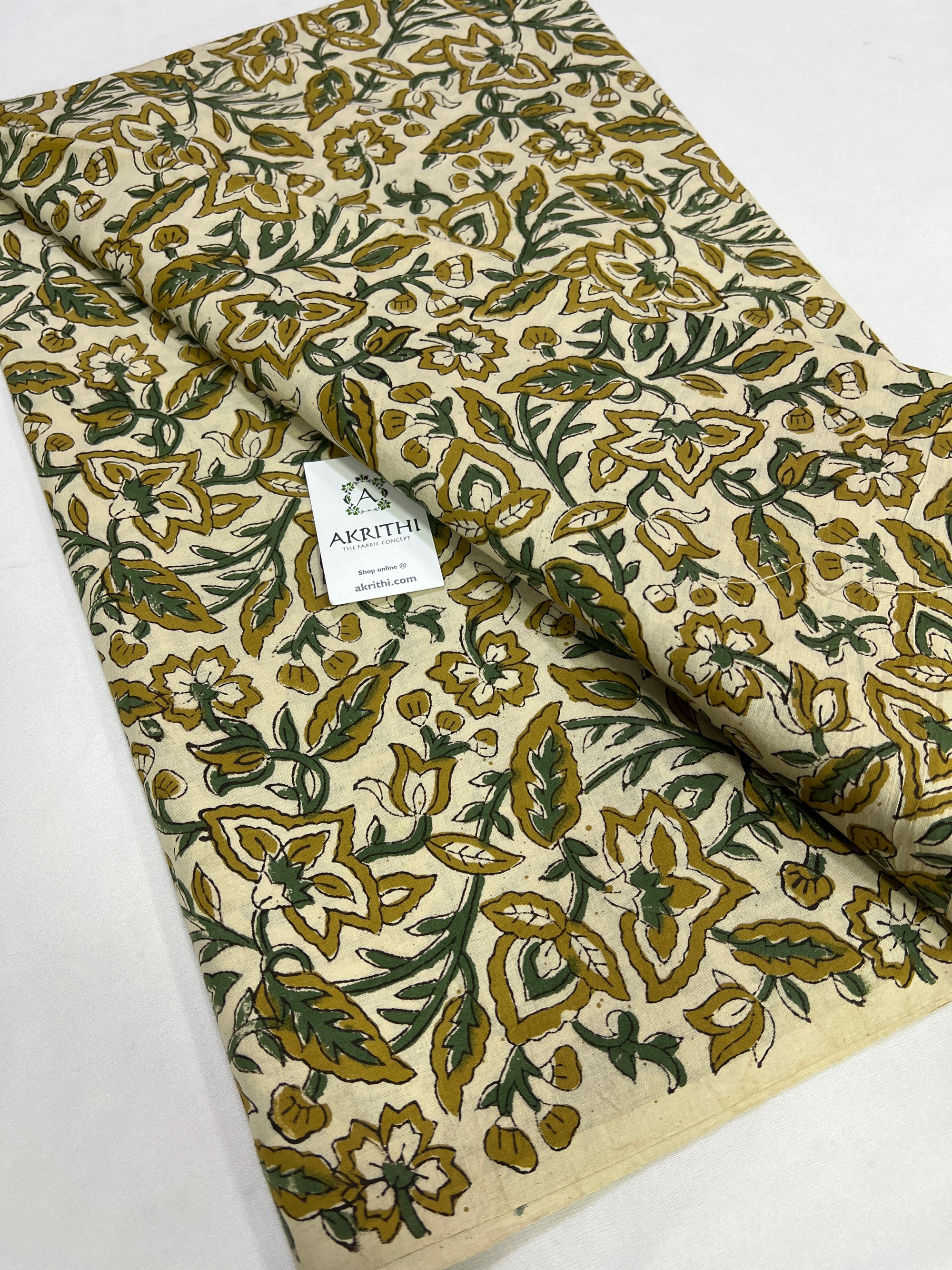 Hand block Printed pure cotton fabric